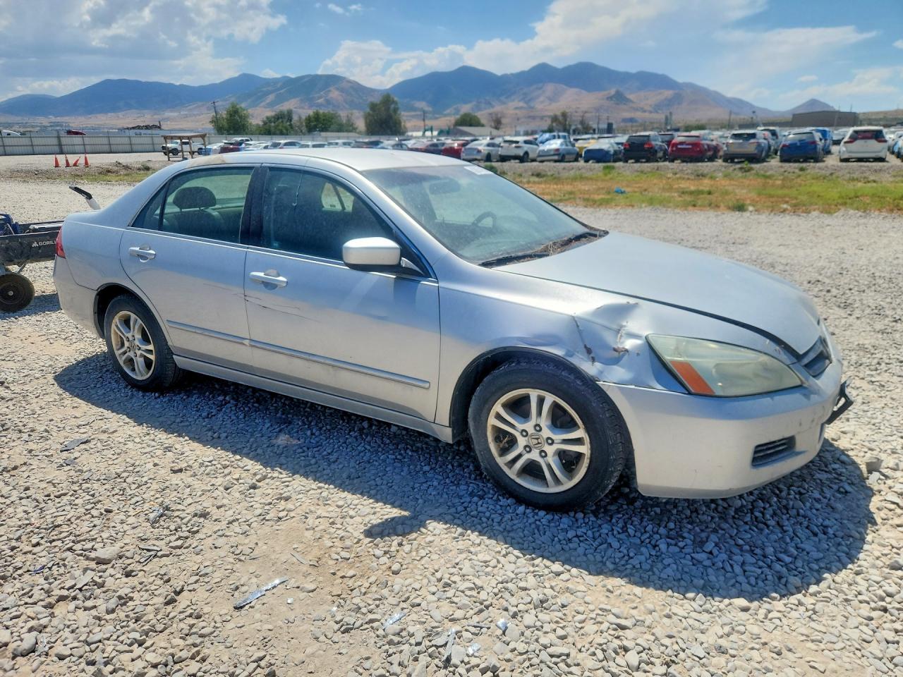 2007 Honda Accord Se Silver vin: 1HGCM56357A209482
