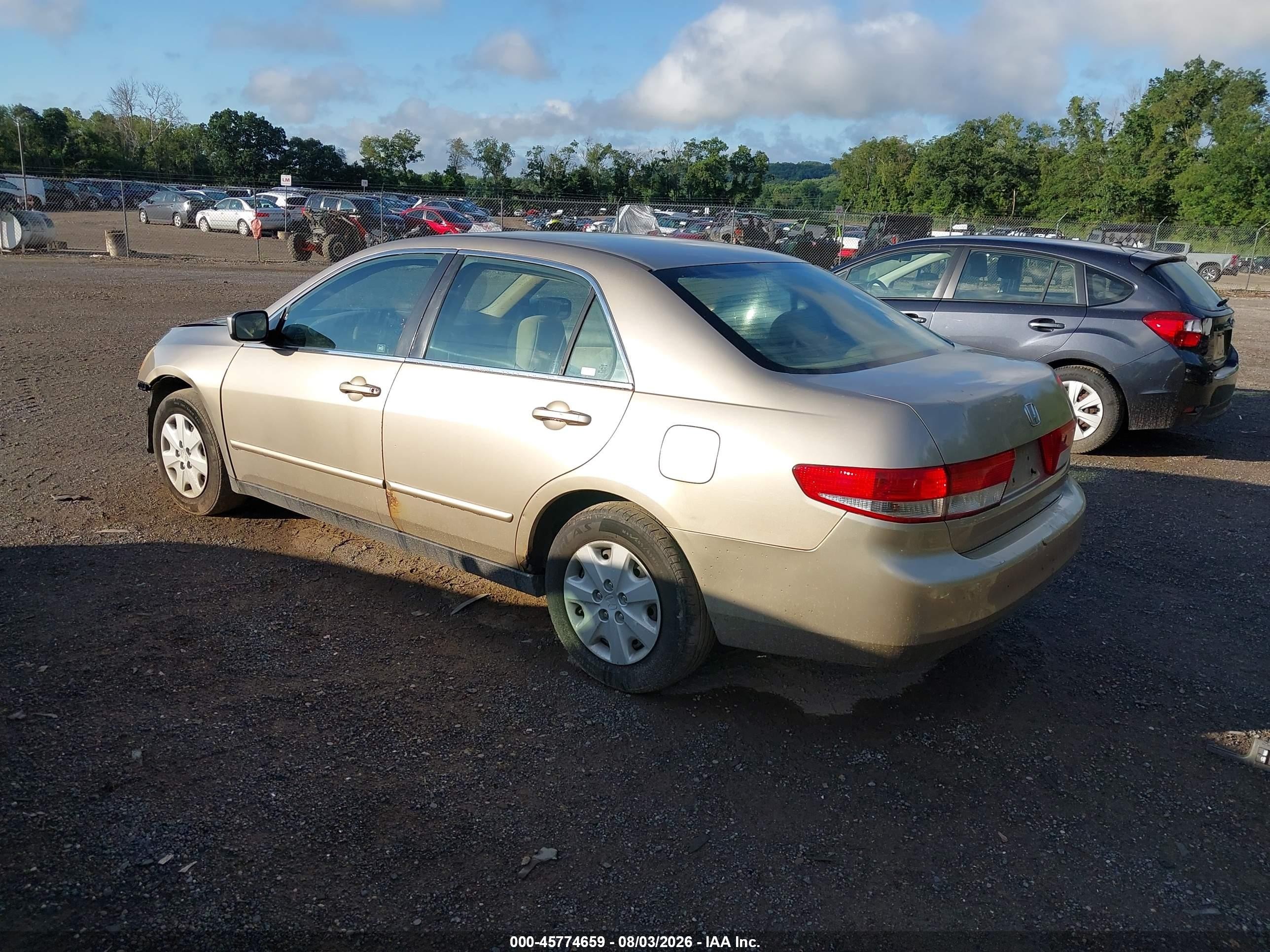 2003 Honda Accord Sdn Lx Gold vin: 1HGCM56363A056539