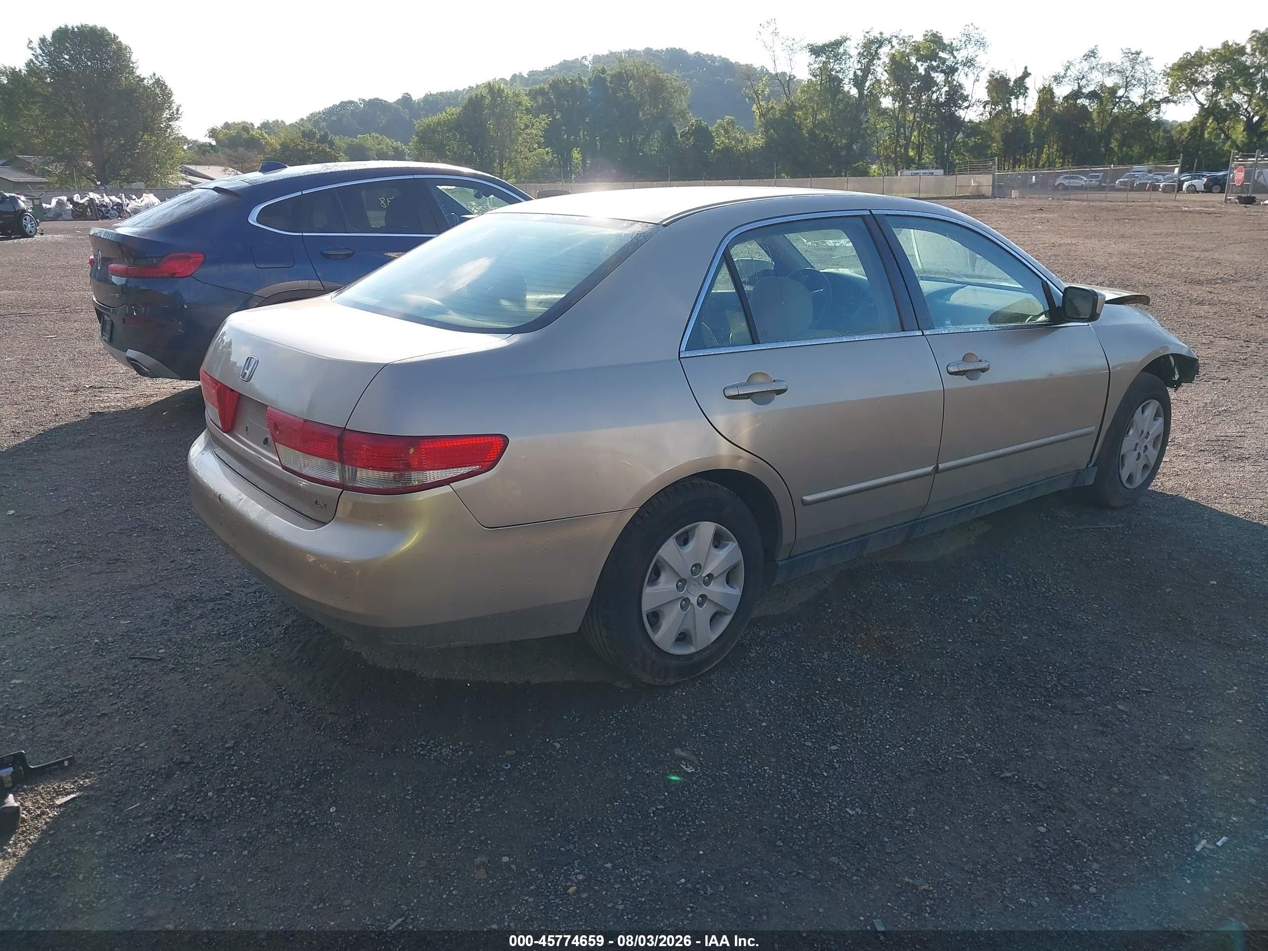 2003 Honda Accord Sdn Lx Gold vin: 1HGCM56363A056539