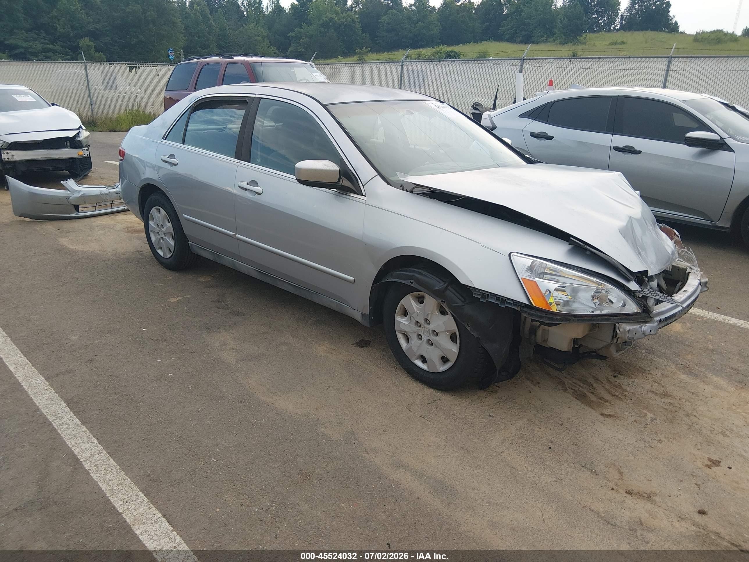 2004 Honda Accord 2.4 Lx Silver vin: 1HGCM56364A057952
