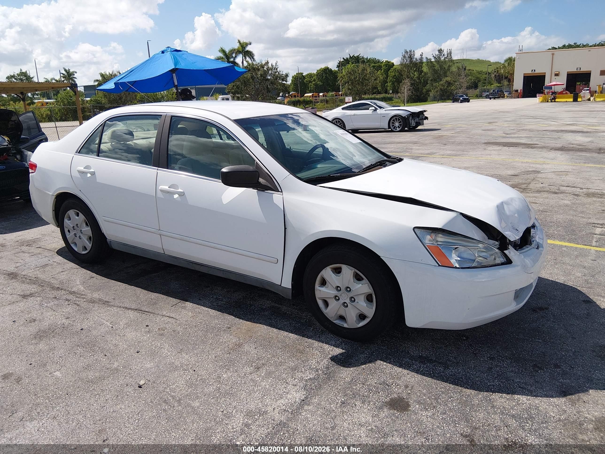 2004 Honda Accord 2.4 Lx White vin: 1HGCM56364A107734