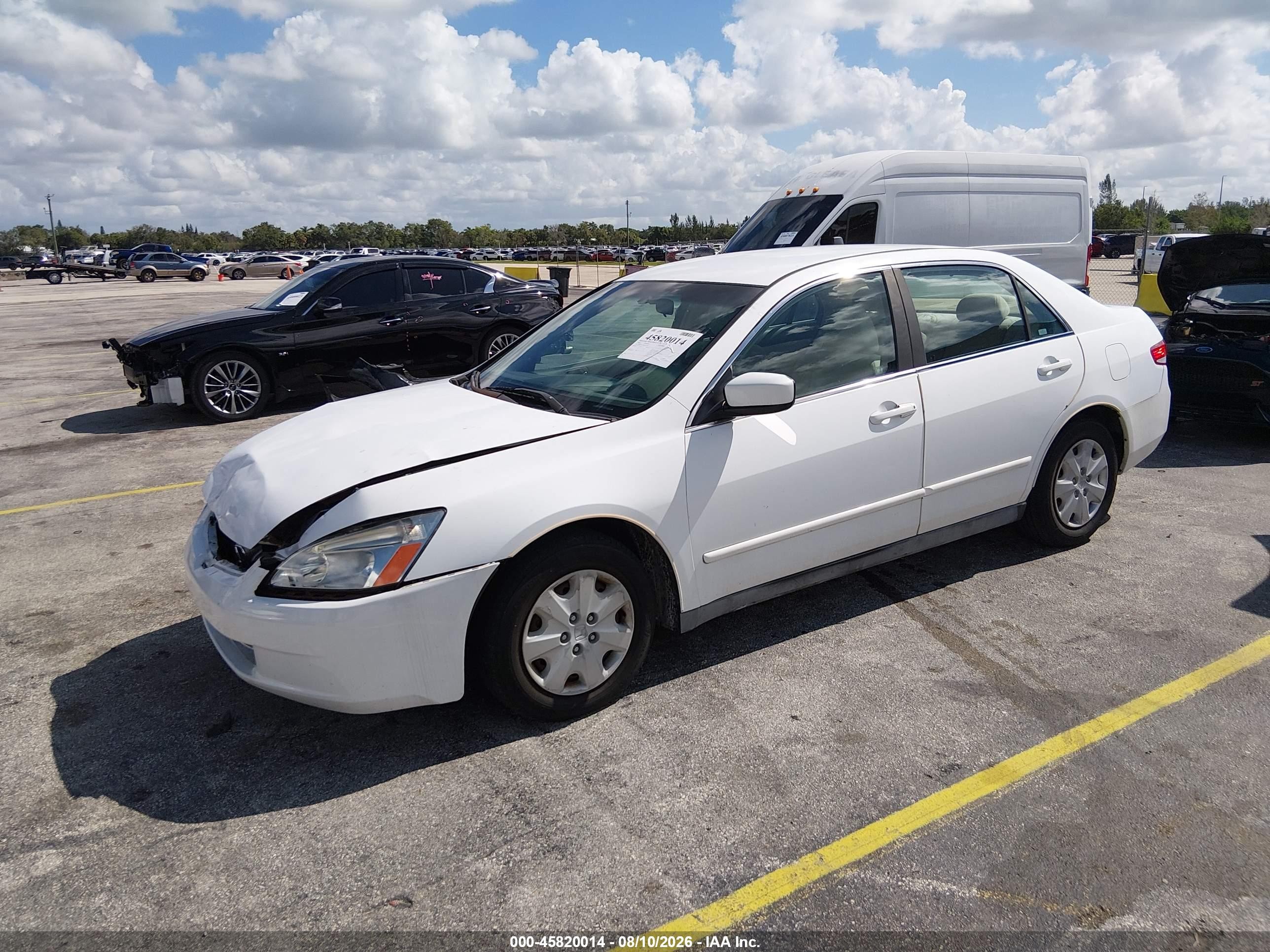 2004 Honda Accord 2.4 Lx White vin: 1HGCM56364A107734