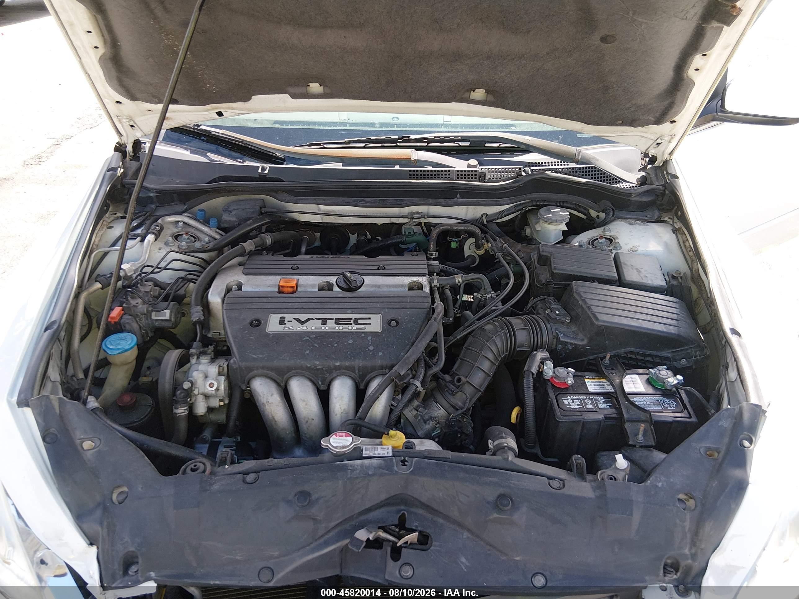 2004 Honda Accord 2.4 Lx White vin: 1HGCM56364A107734