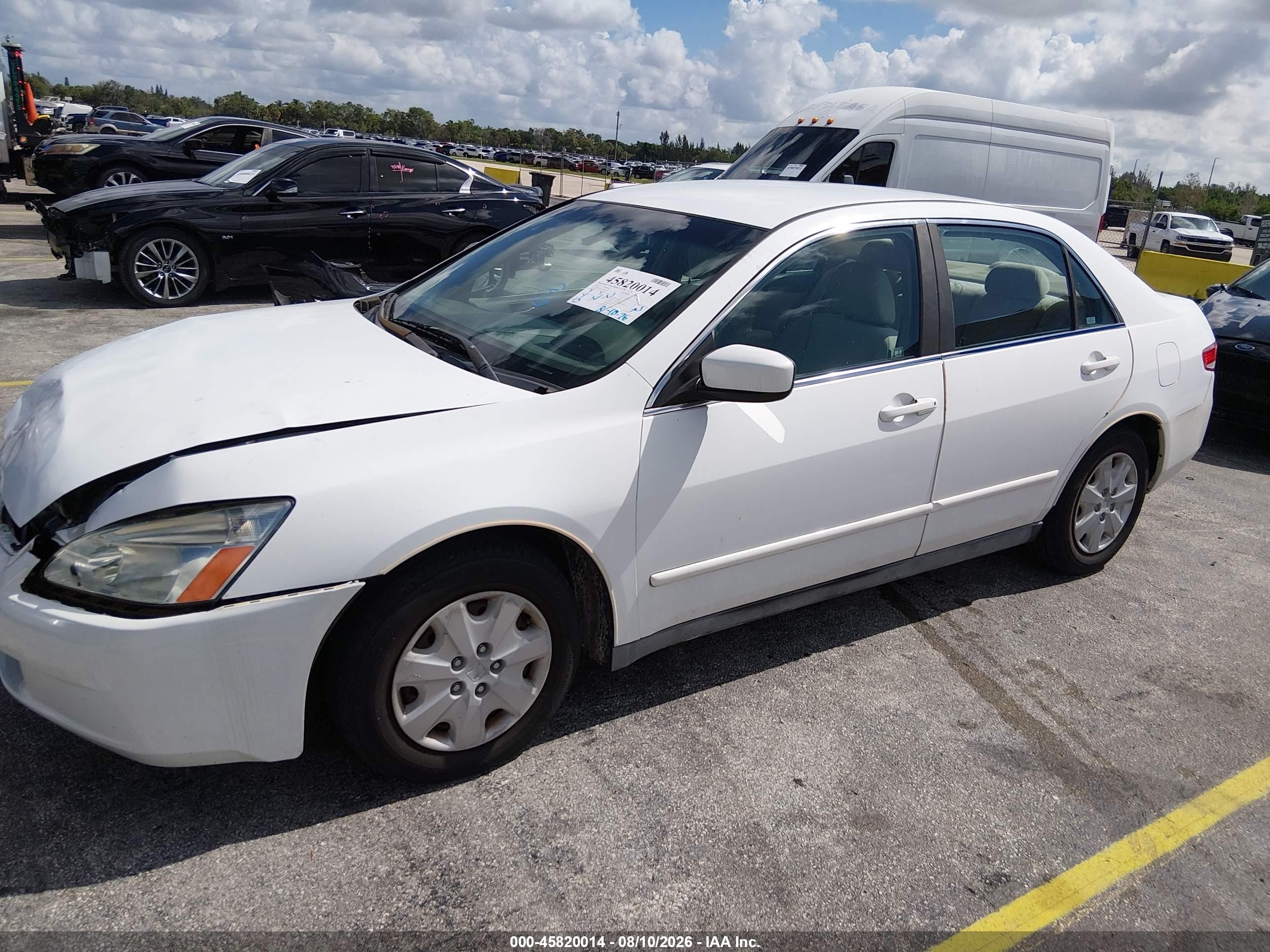 2004 Honda Accord 2.4 Lx White vin: 1HGCM56364A107734