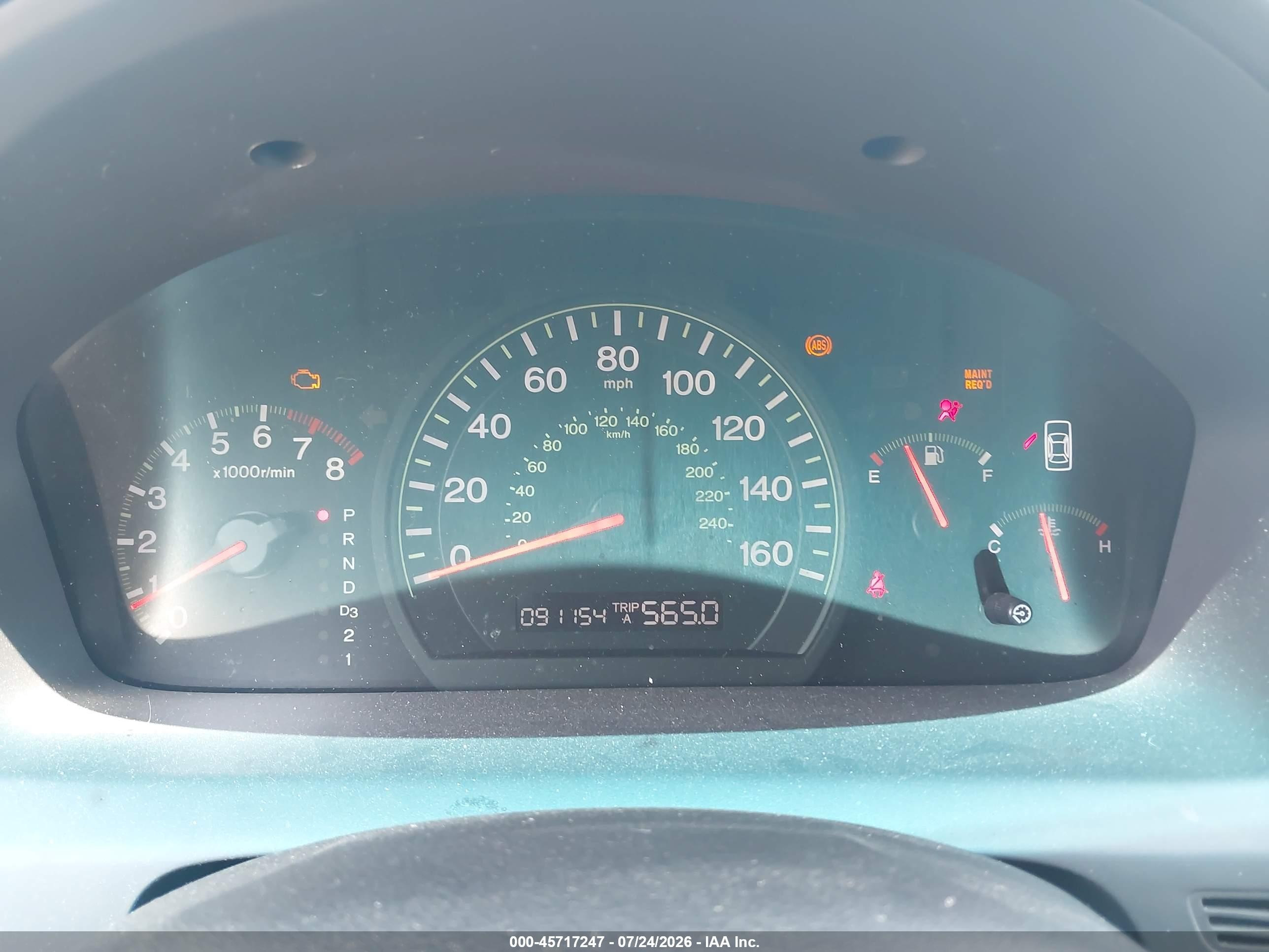 2004 Honda Accord 2.4 Lx Blue vin: 1HGCM56364A109192
