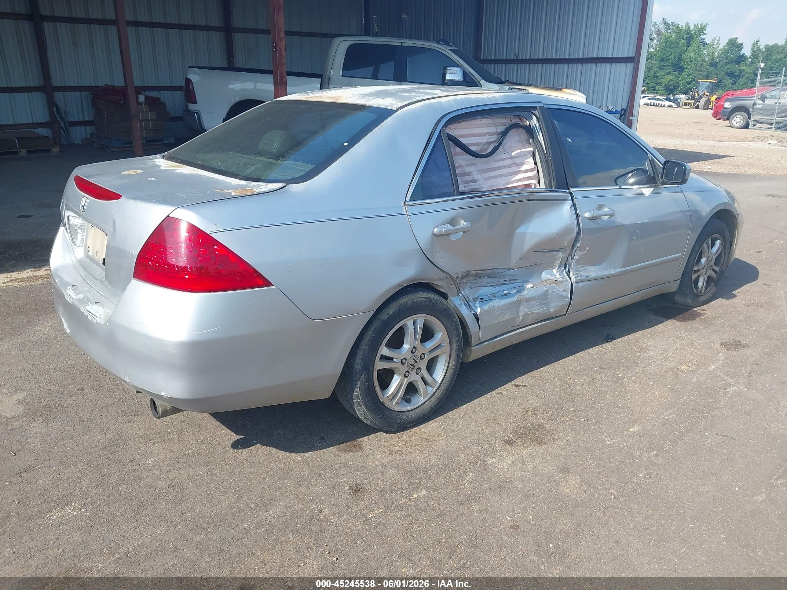 2006 Honda Accord 2.4 Se Silver vin: 1HGCM56366A114072