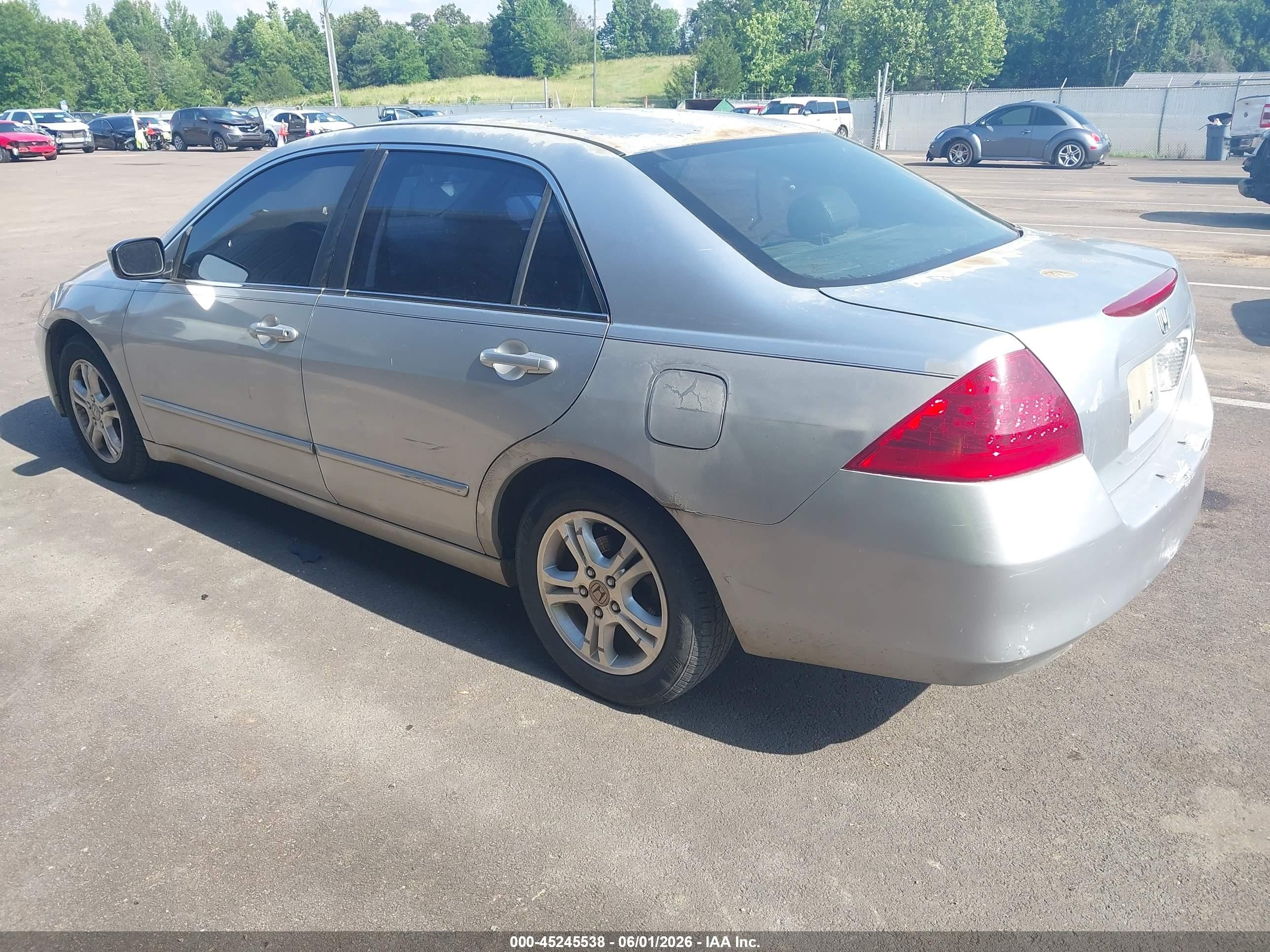 2006 Honda Accord 2.4 Se Silver vin: 1HGCM56366A114072