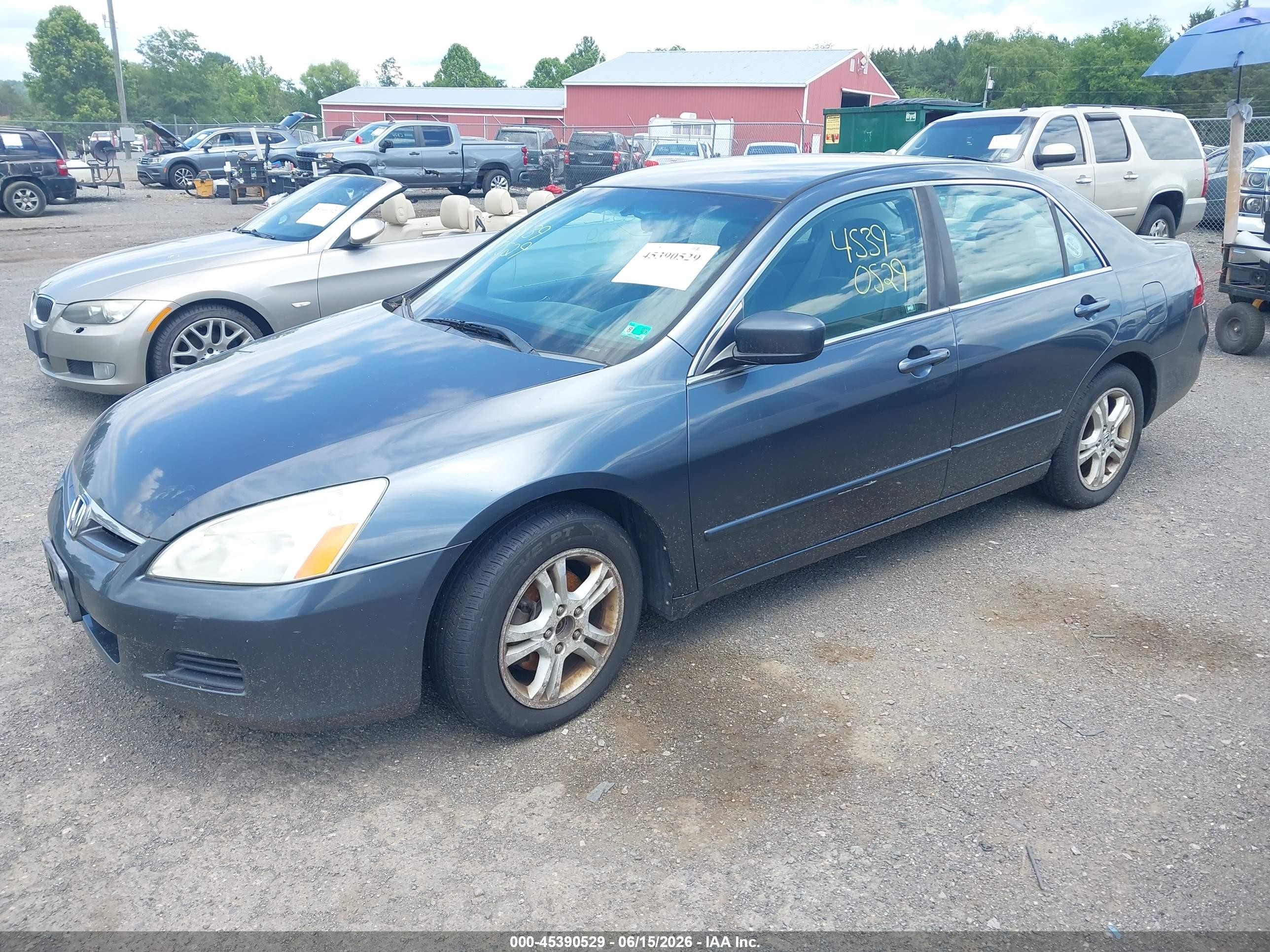 2006 Honda Accord 2.4 Se Серый vin: 1HGCM56366A175535