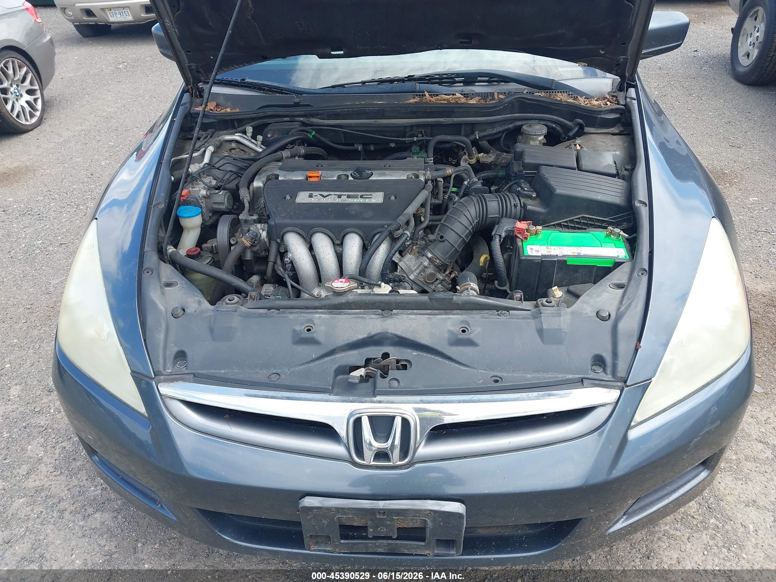 2006 Honda Accord 2.4 Se Серый vin: 1HGCM56366A175535