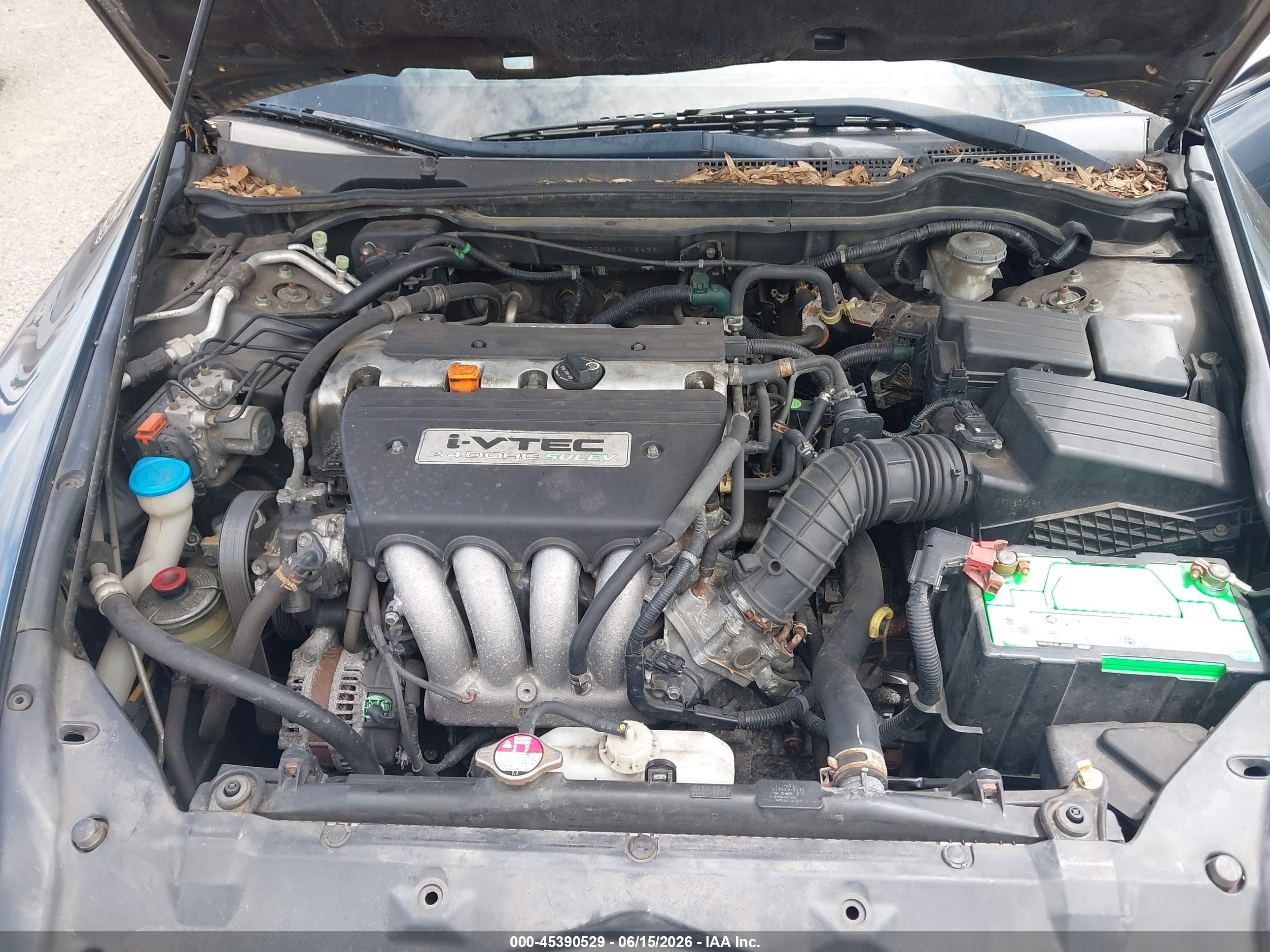 2006 Honda Accord 2.4 Se Серый vin: 1HGCM56366A175535