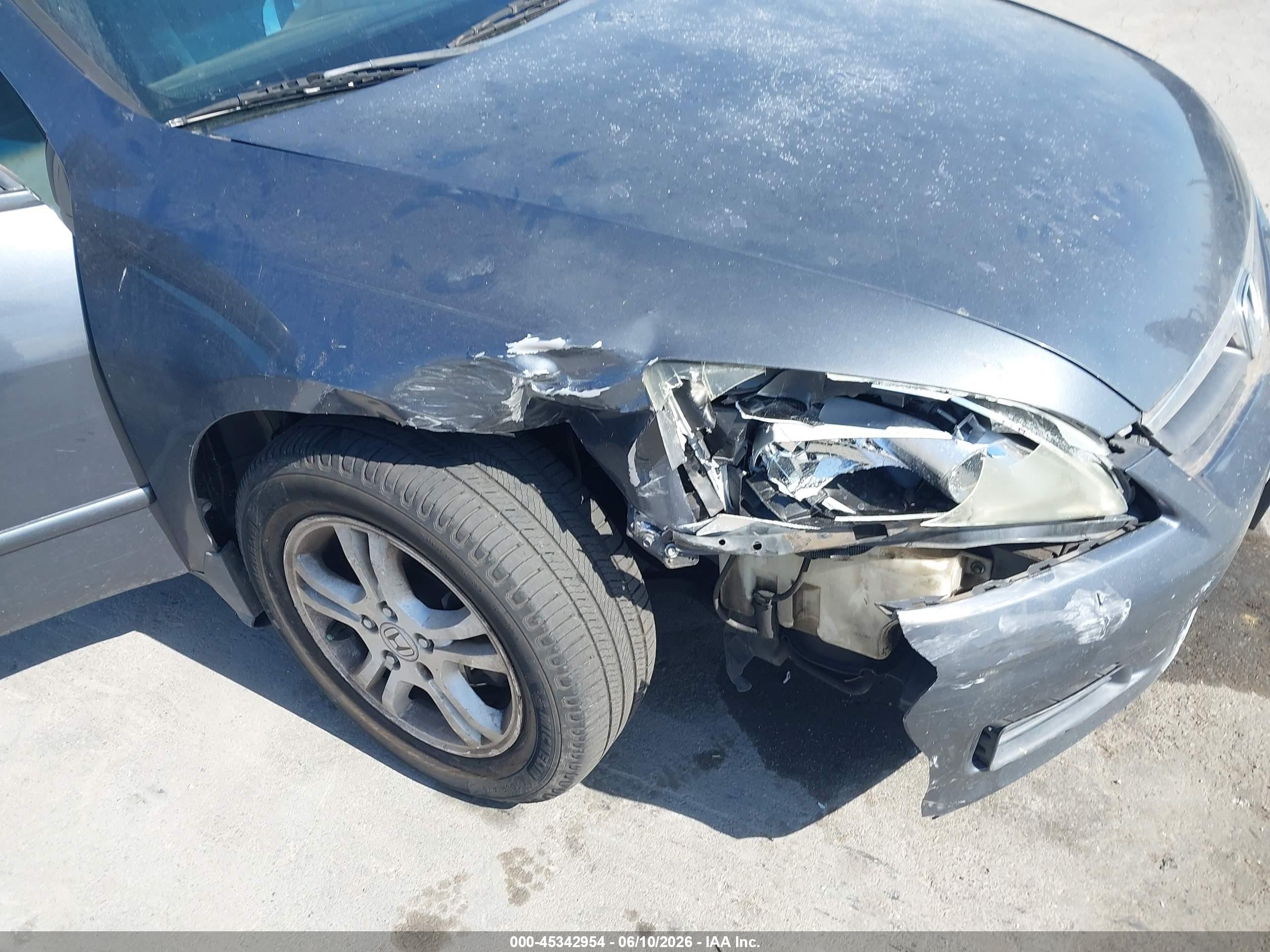 2006 Honda Accord 2.4 Se Gray vin: 1HGCM56366A179908
