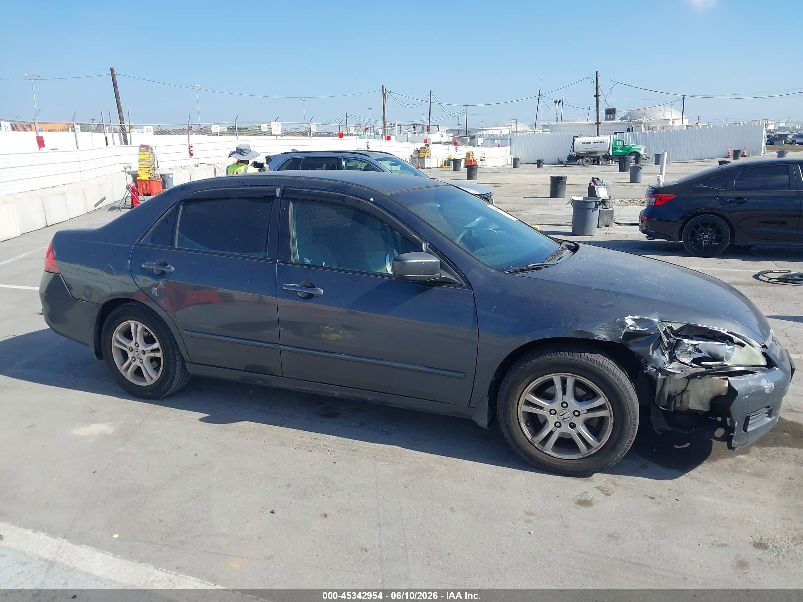2006 Honda Accord 2.4 Se Gray vin: 1HGCM56366A179908