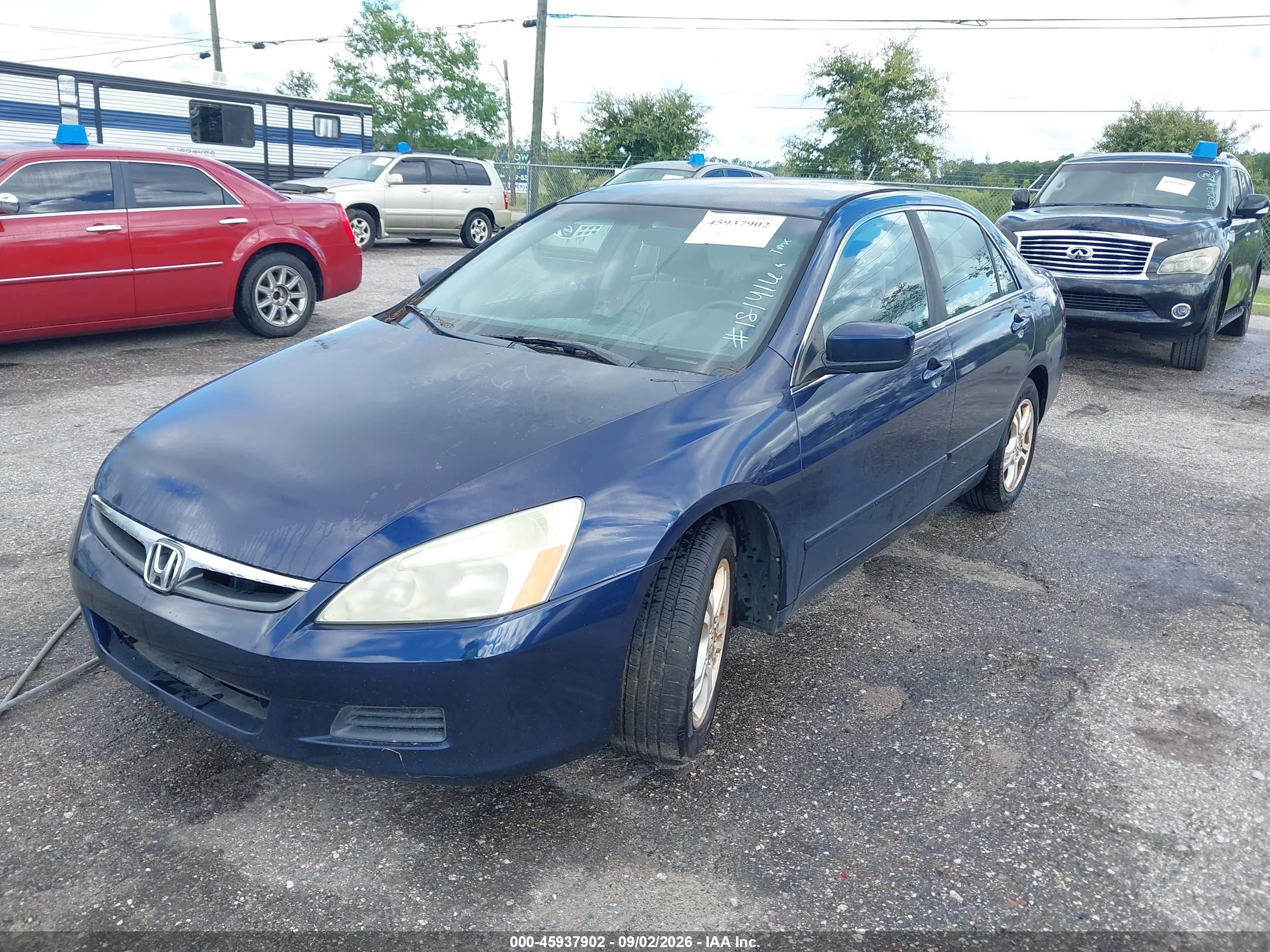 2006 Honda Accord 2.4 Se Blue vin: 1HGCM56366A181416