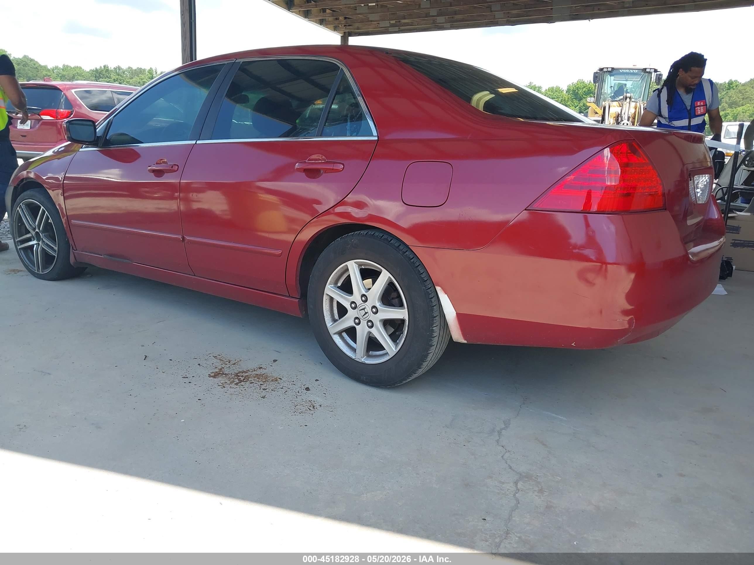 2007 Honda Accord 2.4 Se Red vin: 1HGCM56367A024678