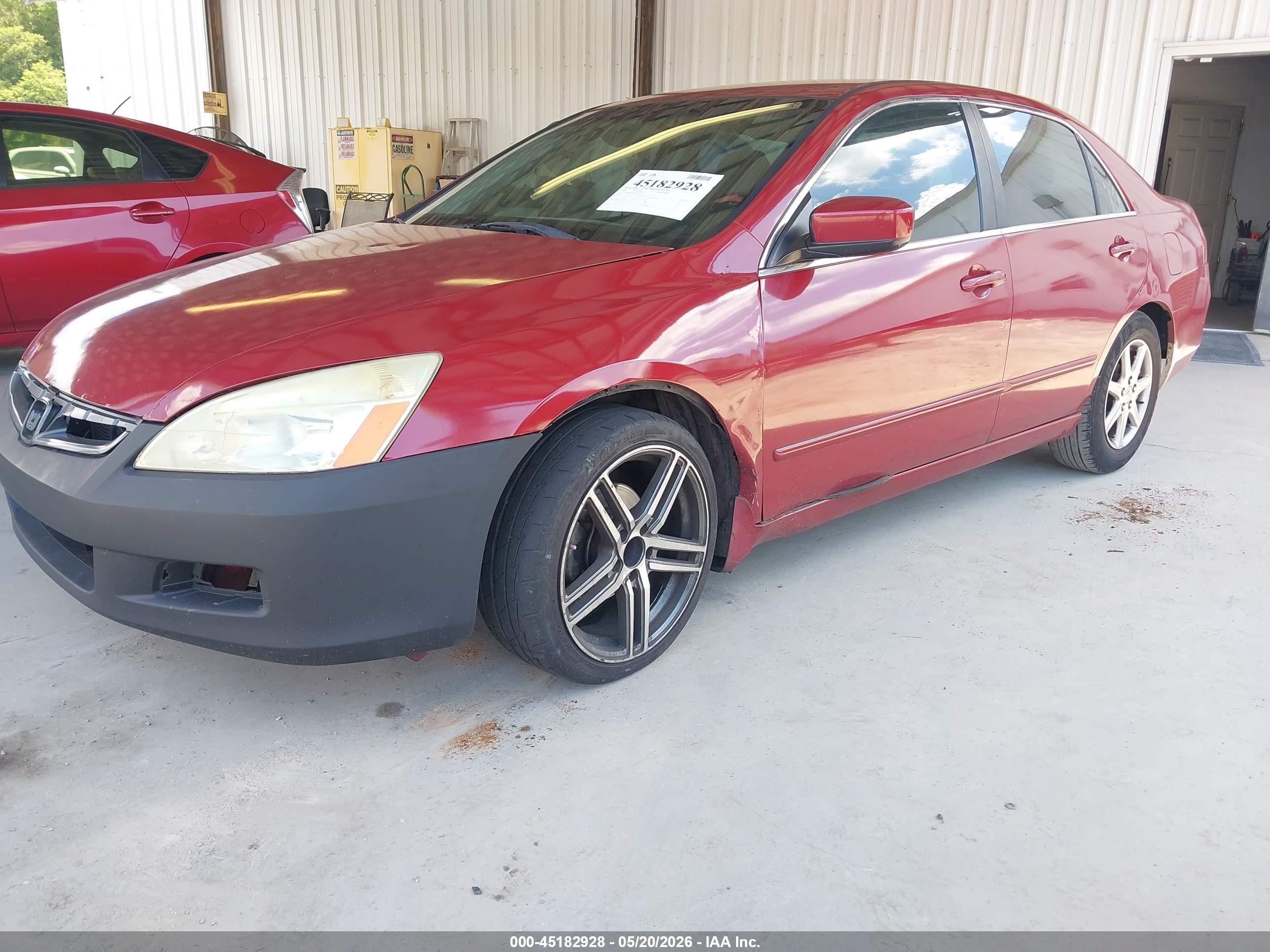2007 Honda Accord 2.4 Se Red vin: 1HGCM56367A024678
