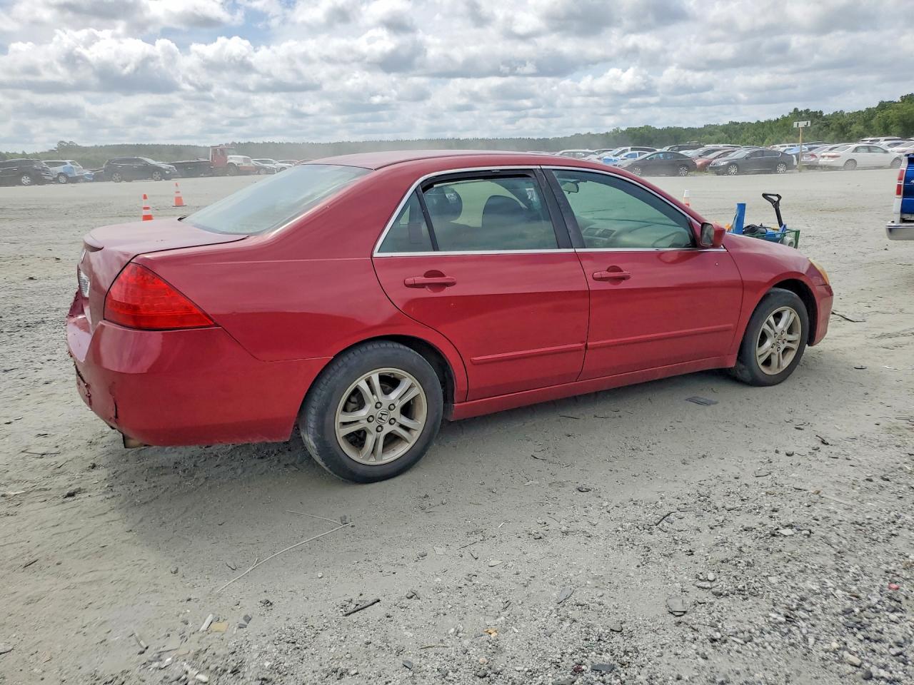 2007 Honda Accord Se Red vin: 1HGCM56367A050990