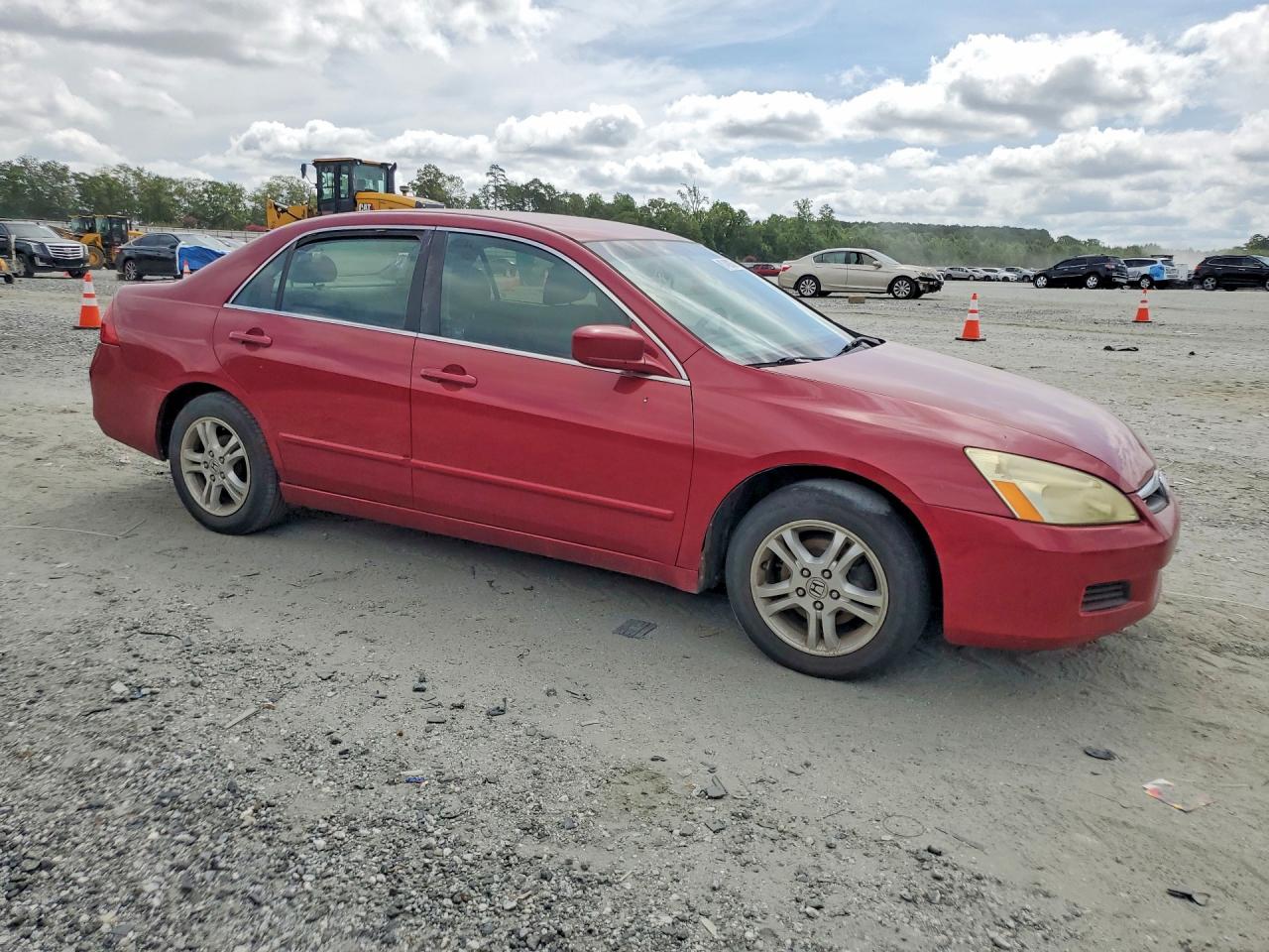 2007 Honda Accord Se Red vin: 1HGCM56367A050990