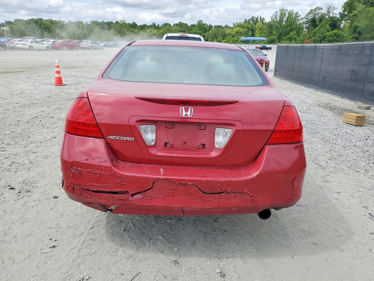 2007 Honda Accord Se Red vin: 1HGCM56367A050990