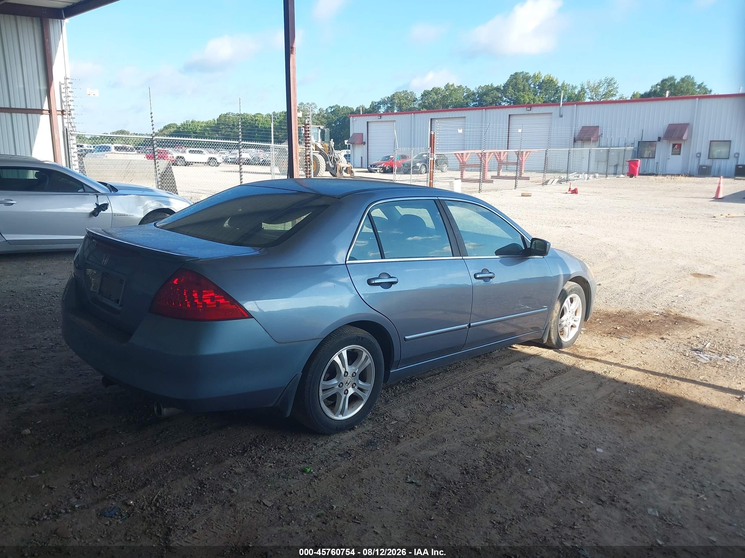 2007 Honda Accord 2.4 Se Blue vin: 1HGCM56367A054702