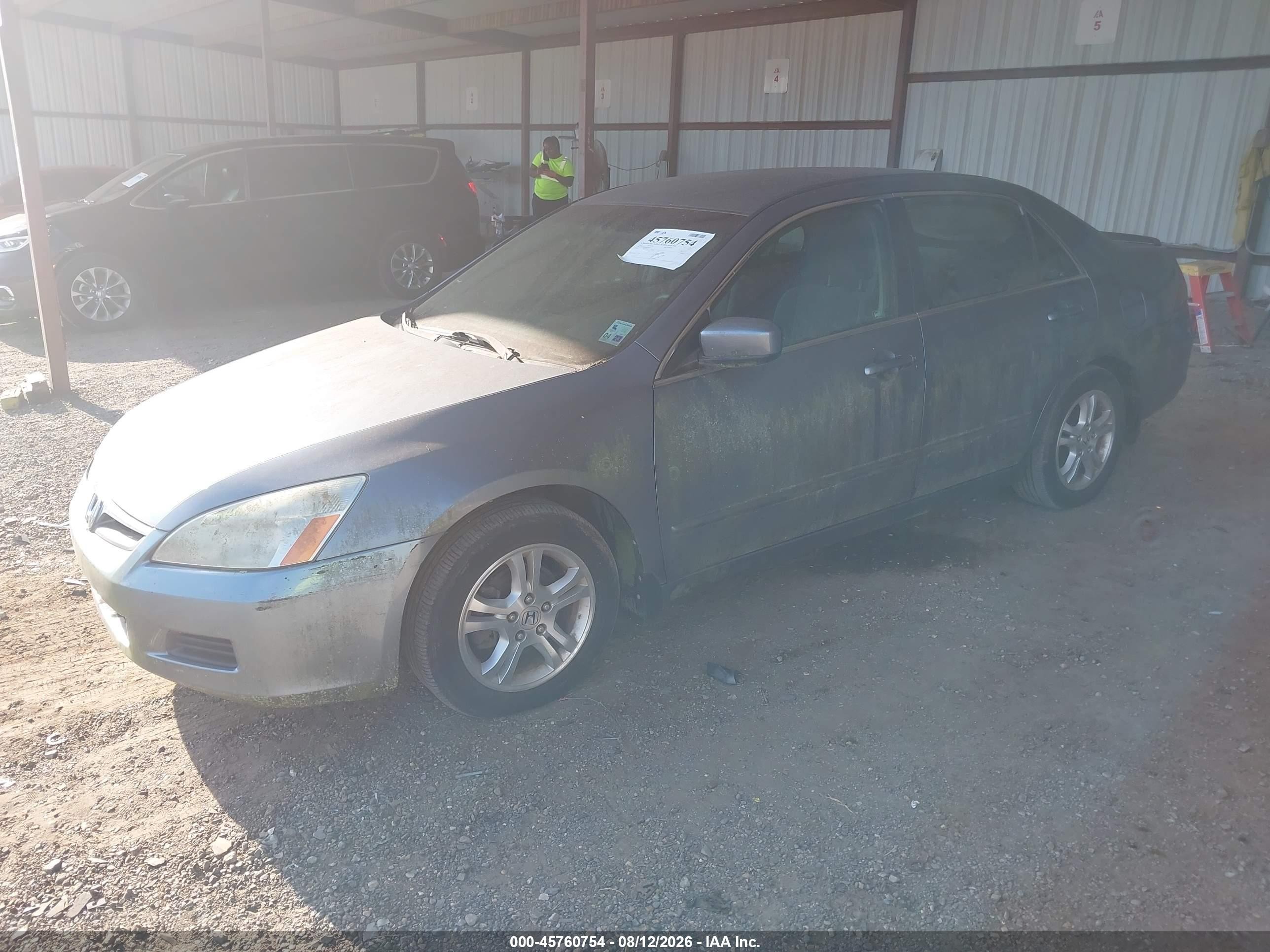 2007 Honda Accord 2.4 Se Blue vin: 1HGCM56367A054702