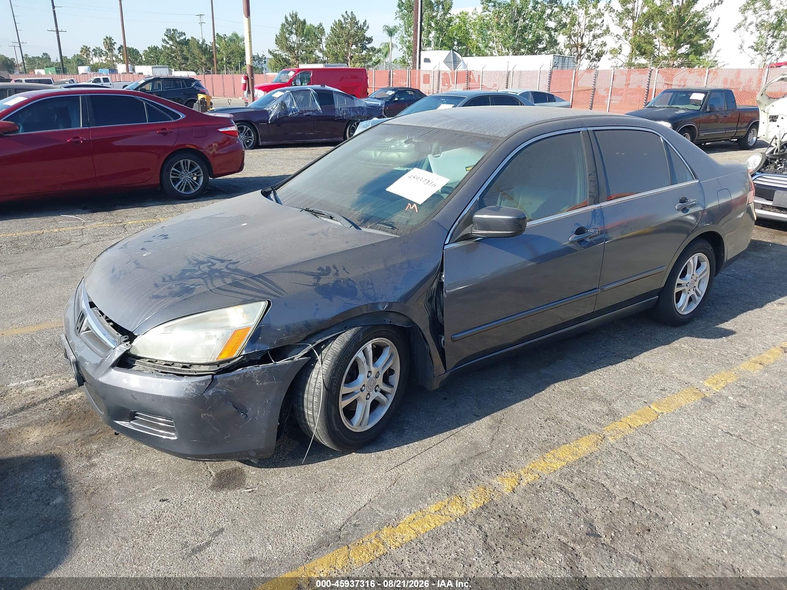 2007 Honda Accord 2.4 Se Gray vin: 1HGCM56367A116857