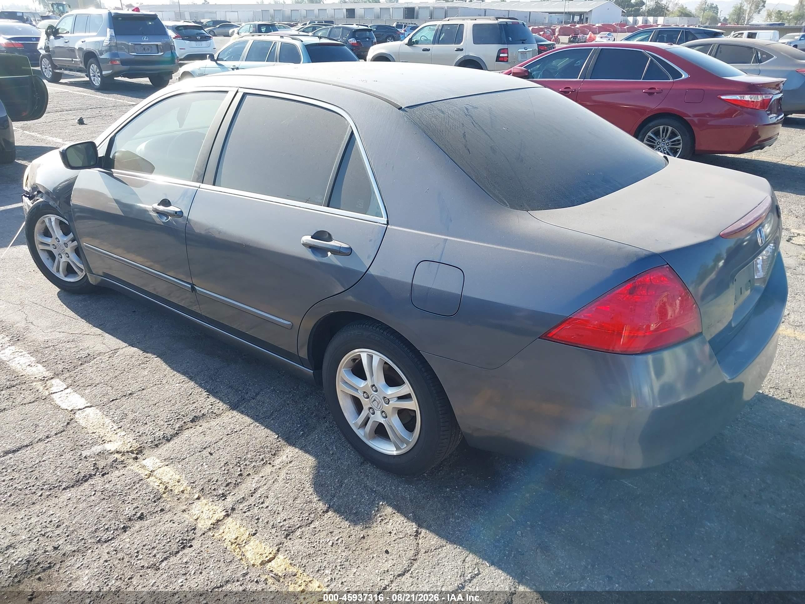 2007 Honda Accord 2.4 Se Gray vin: 1HGCM56367A116857