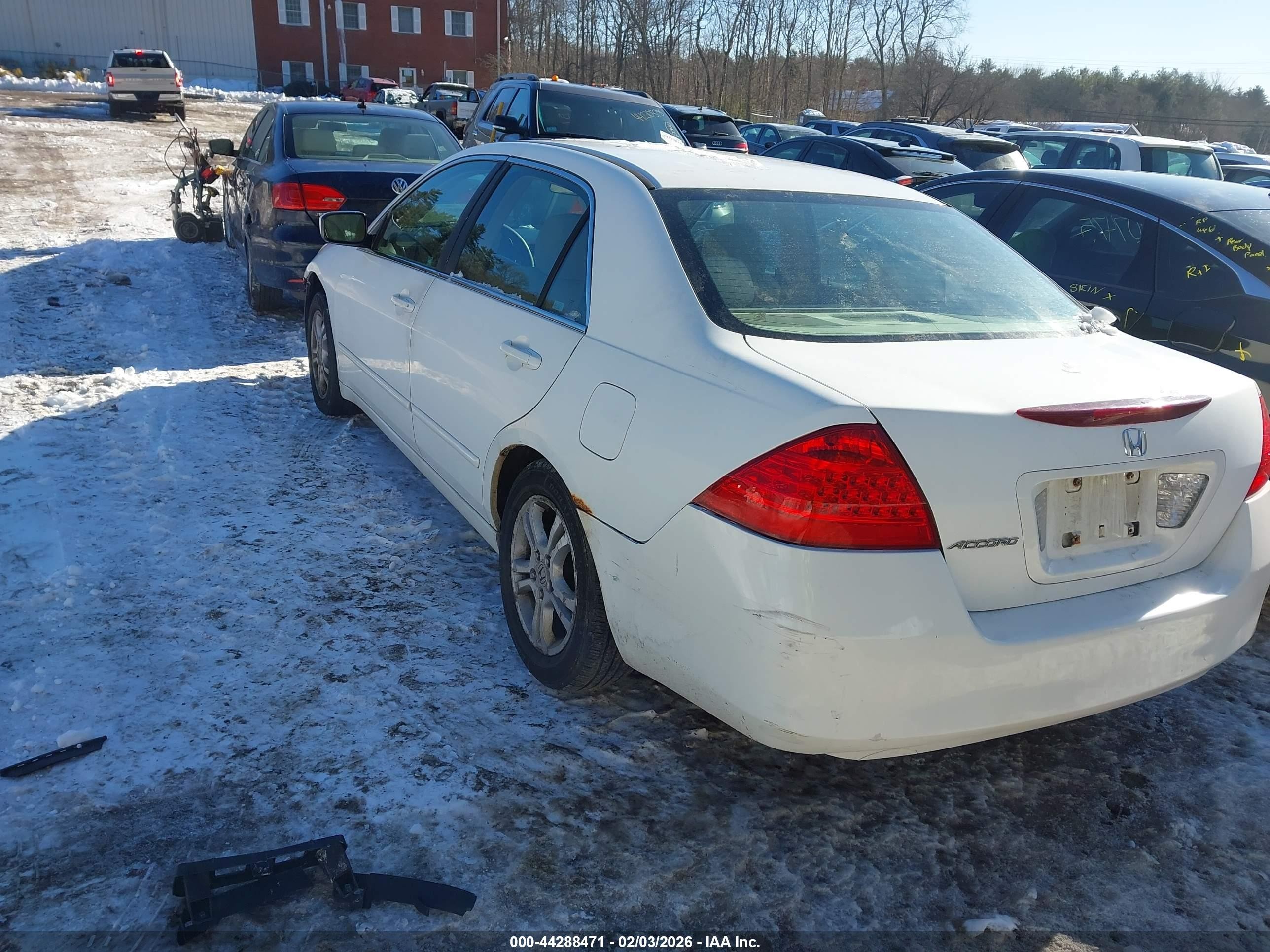 2007 Honda Accord 2.4 Se White vin: 1HGCM56367A174886