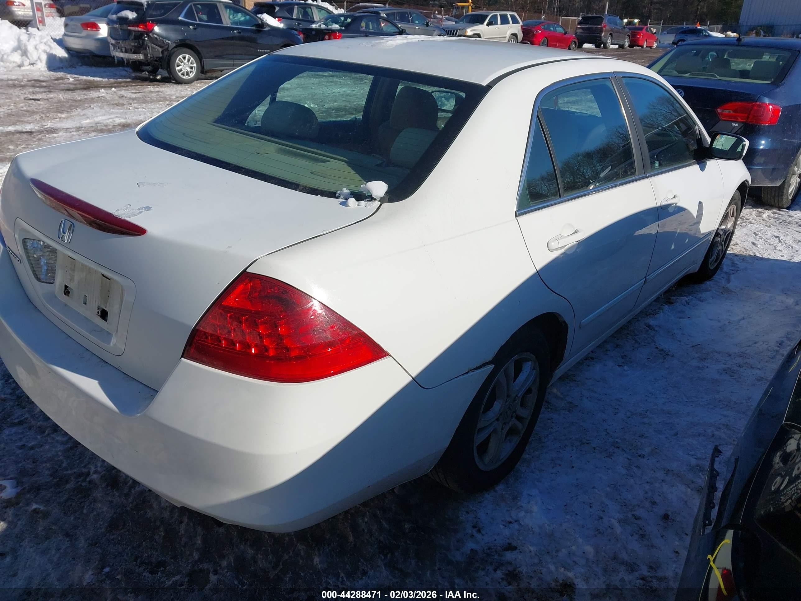 2007 Honda Accord 2.4 Se White vin: 1HGCM56367A174886