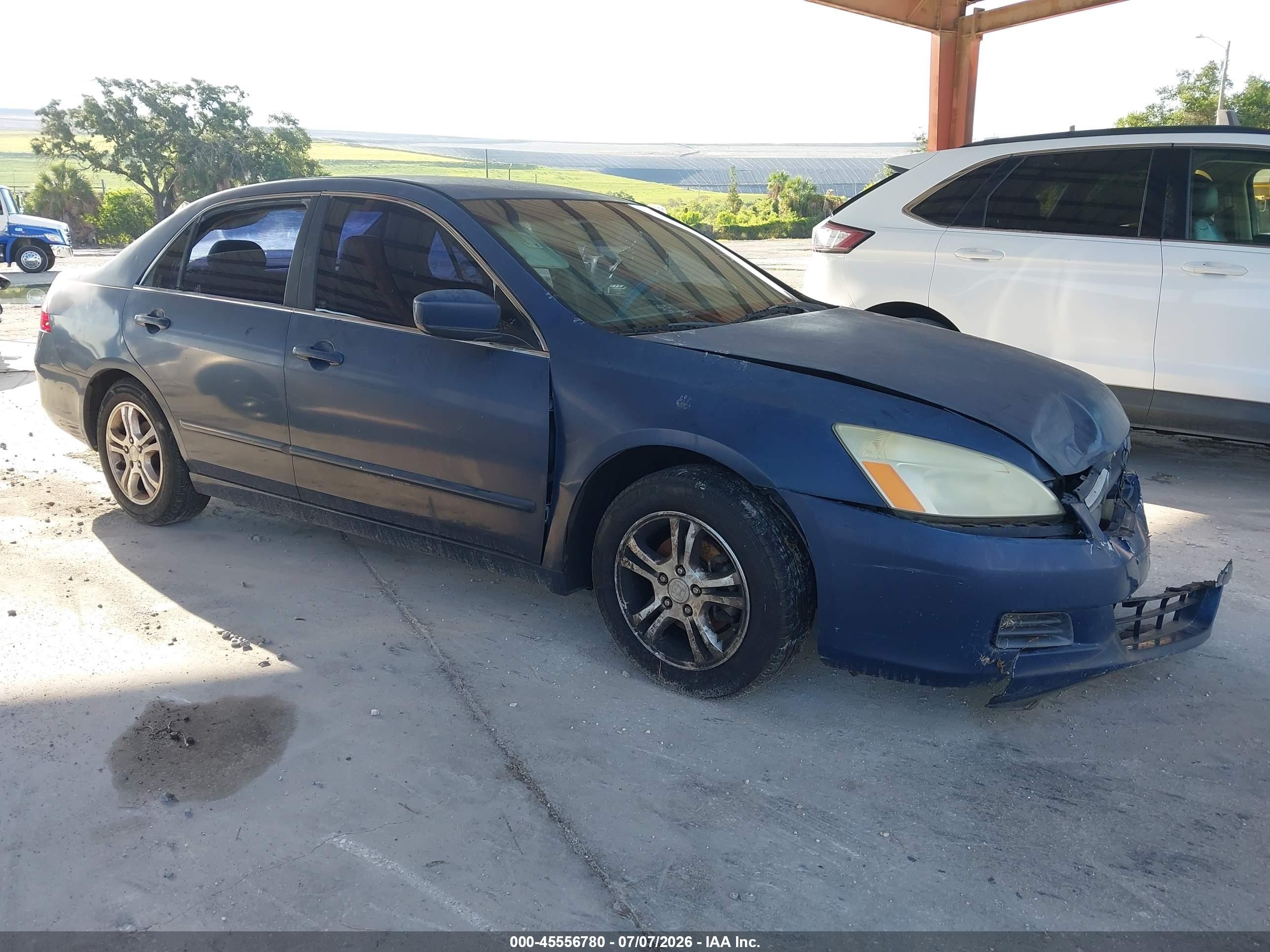 2007 Honda Accord 2.4 Se Blue vin: 1HGCM56367A181286