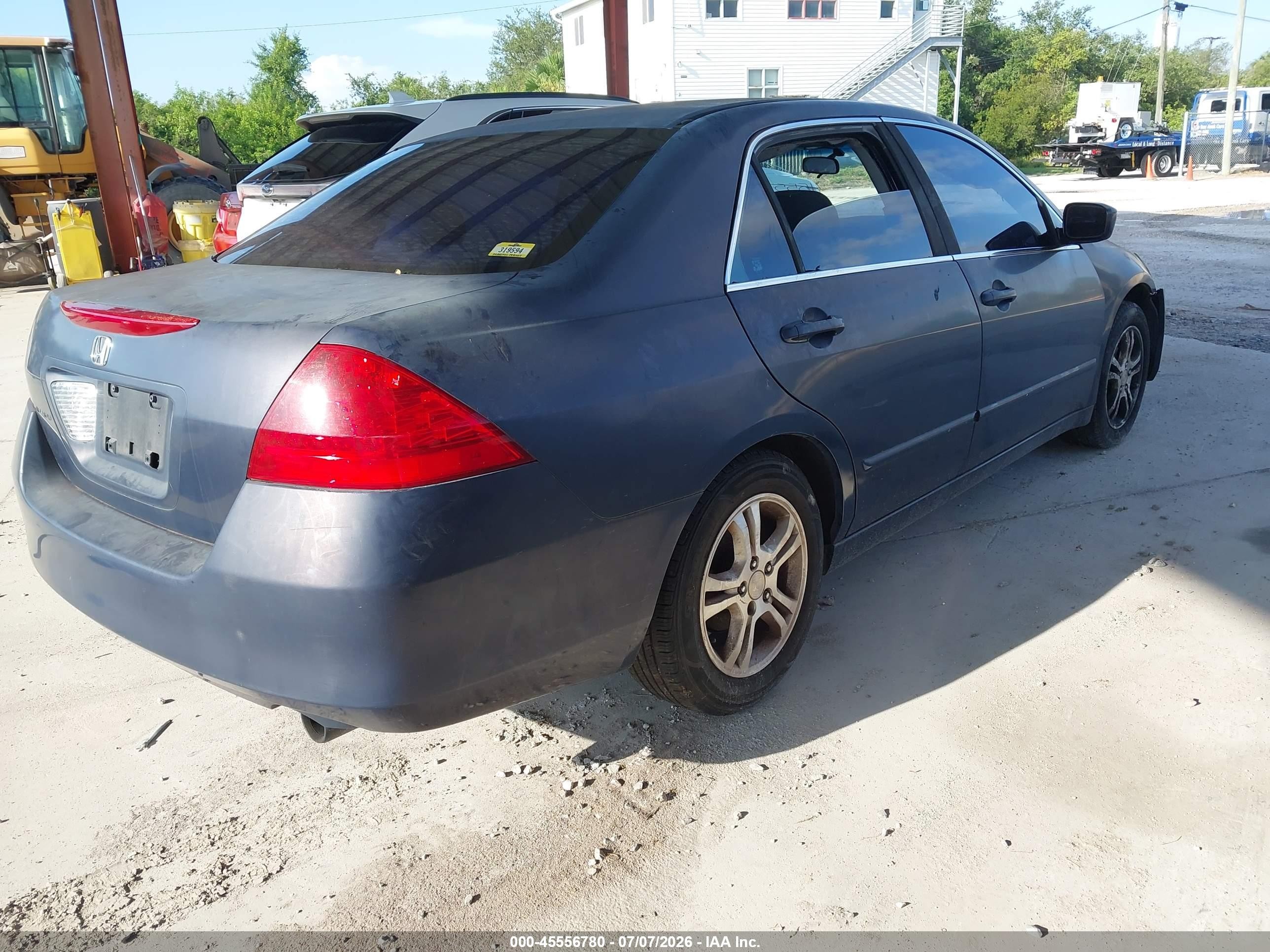 2007 Honda Accord 2.4 Se Blue vin: 1HGCM56367A181286