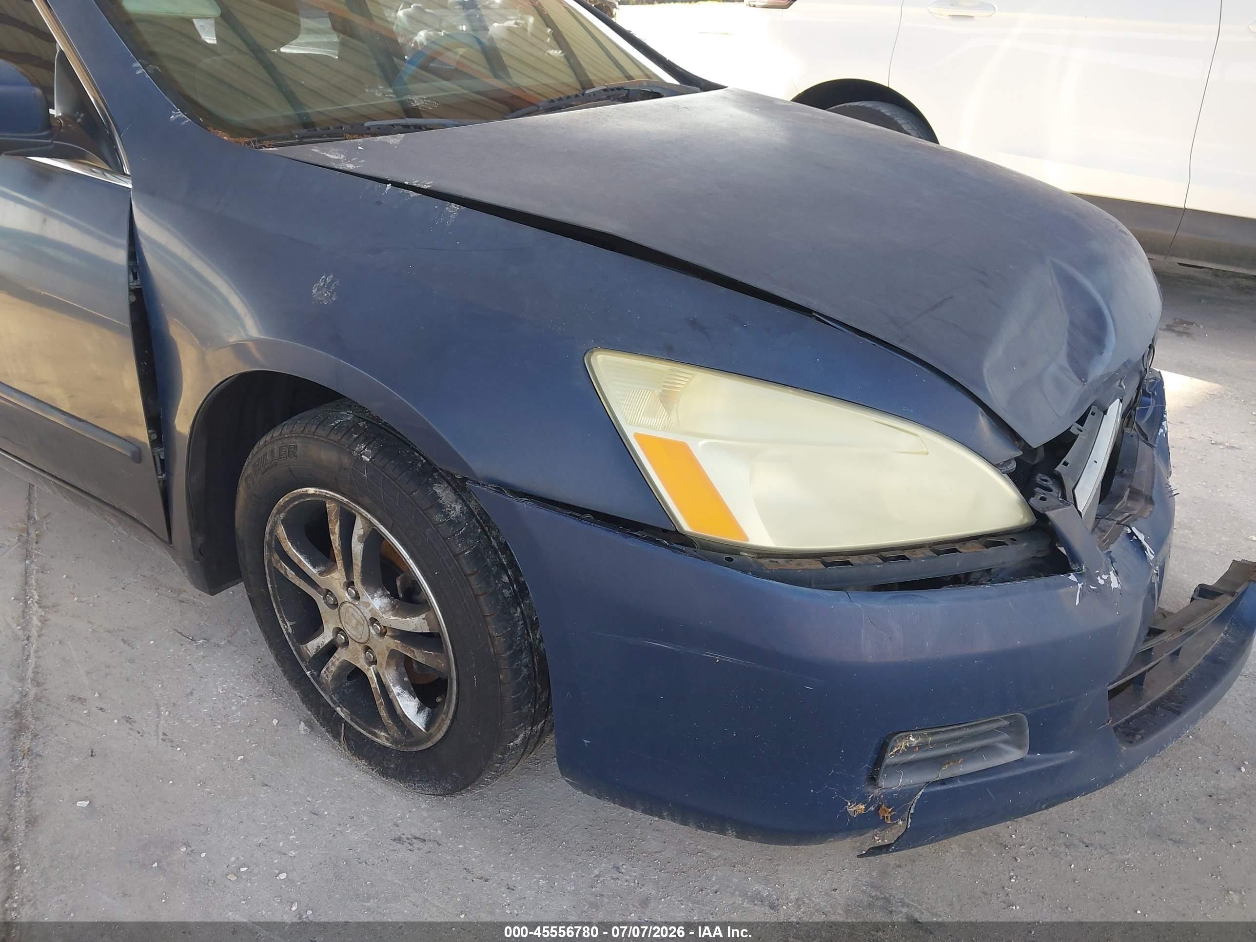 2007 Honda Accord 2.4 Se Blue vin: 1HGCM56367A181286