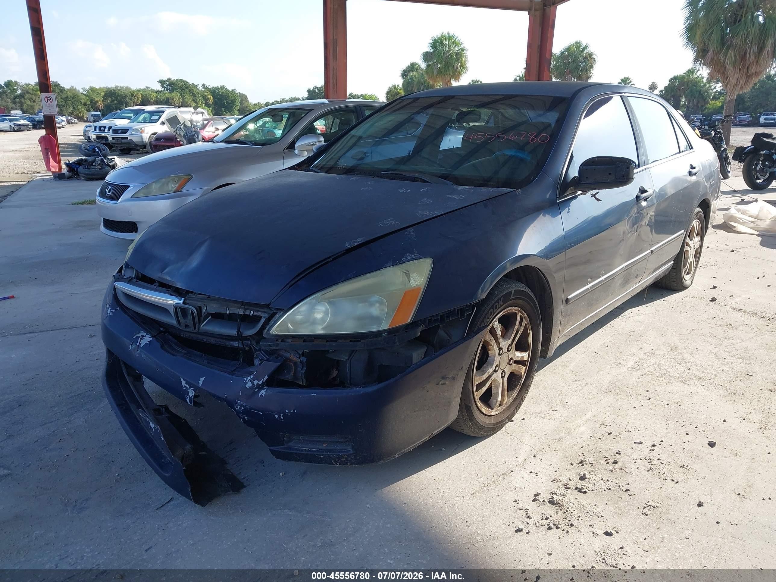 2007 Honda Accord 2.4 Se Blue vin: 1HGCM56367A181286