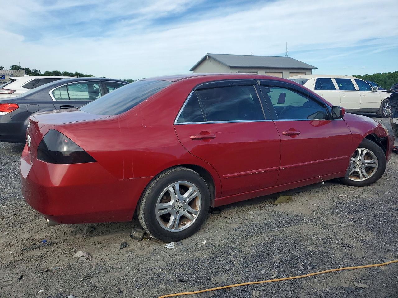 2007 Honda Accord Se Красный vin: 1HGCM56367A184138