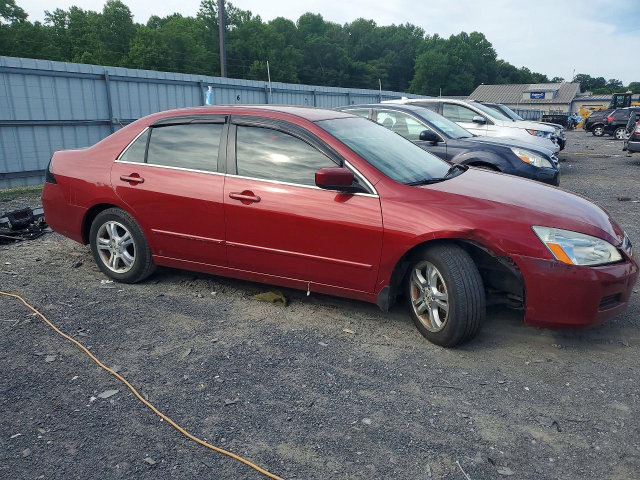 2007 Honda Accord Se Красный vin: 1HGCM56367A184138