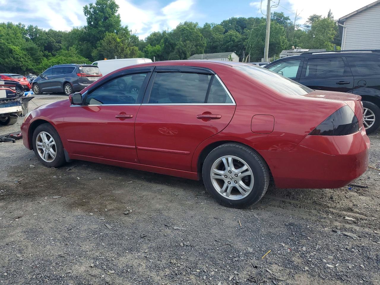 2007 Honda Accord Se Красный vin: 1HGCM56367A184138