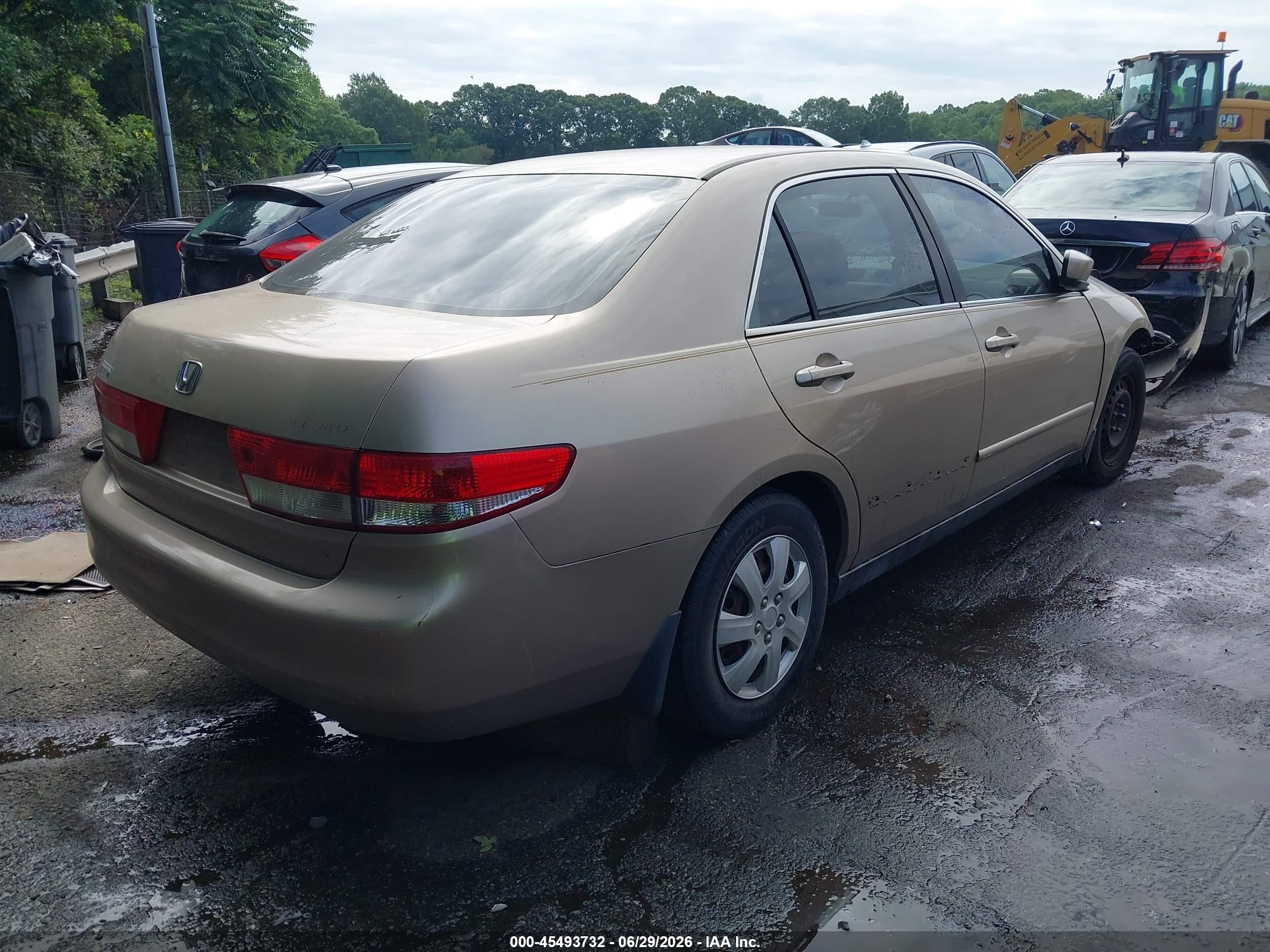 2003 Honda Accord 2.4 Lx Beige vin: 1HGCM56373A031522