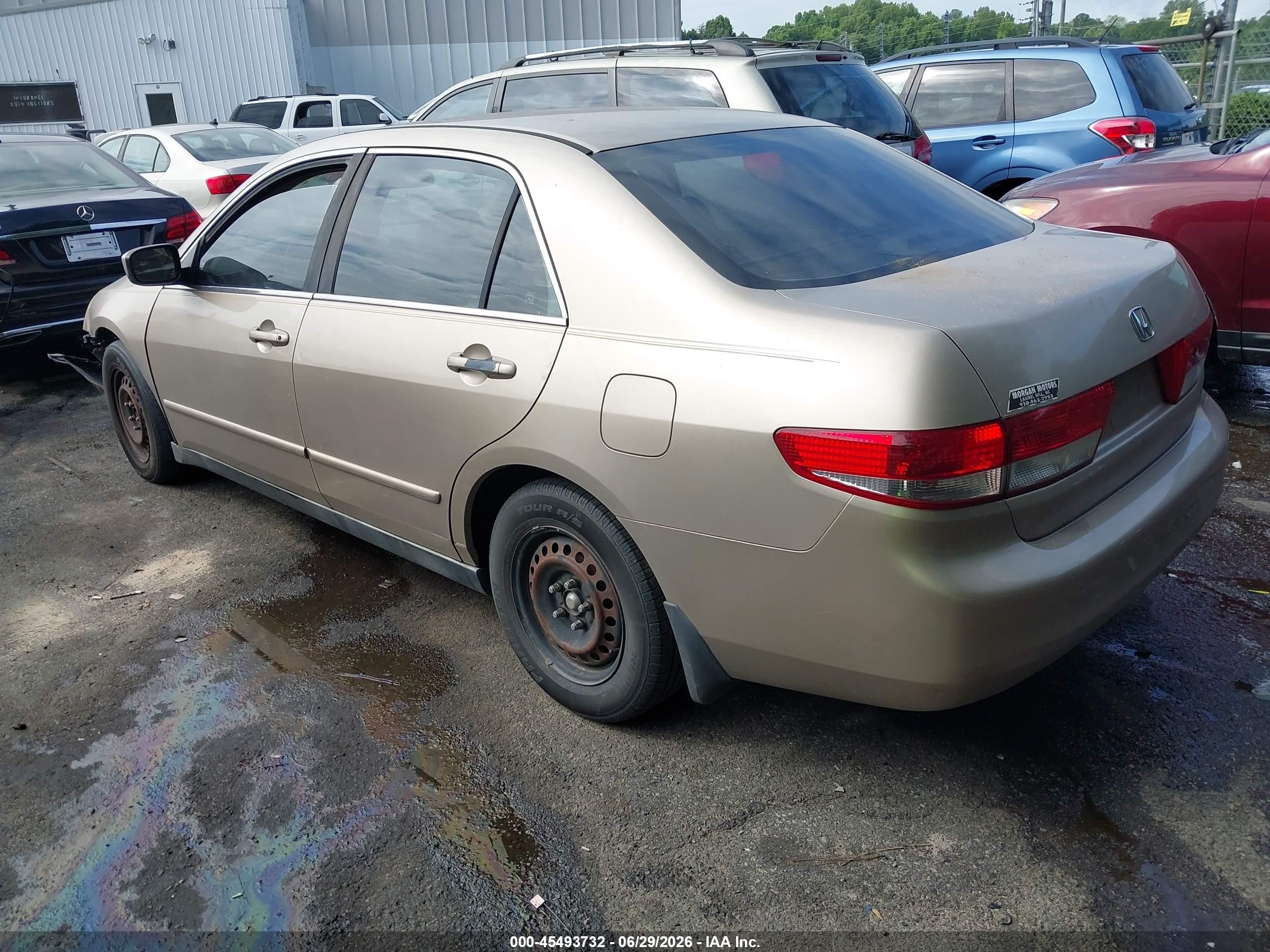 2003 Honda Accord 2.4 Lx Beige vin: 1HGCM56373A031522