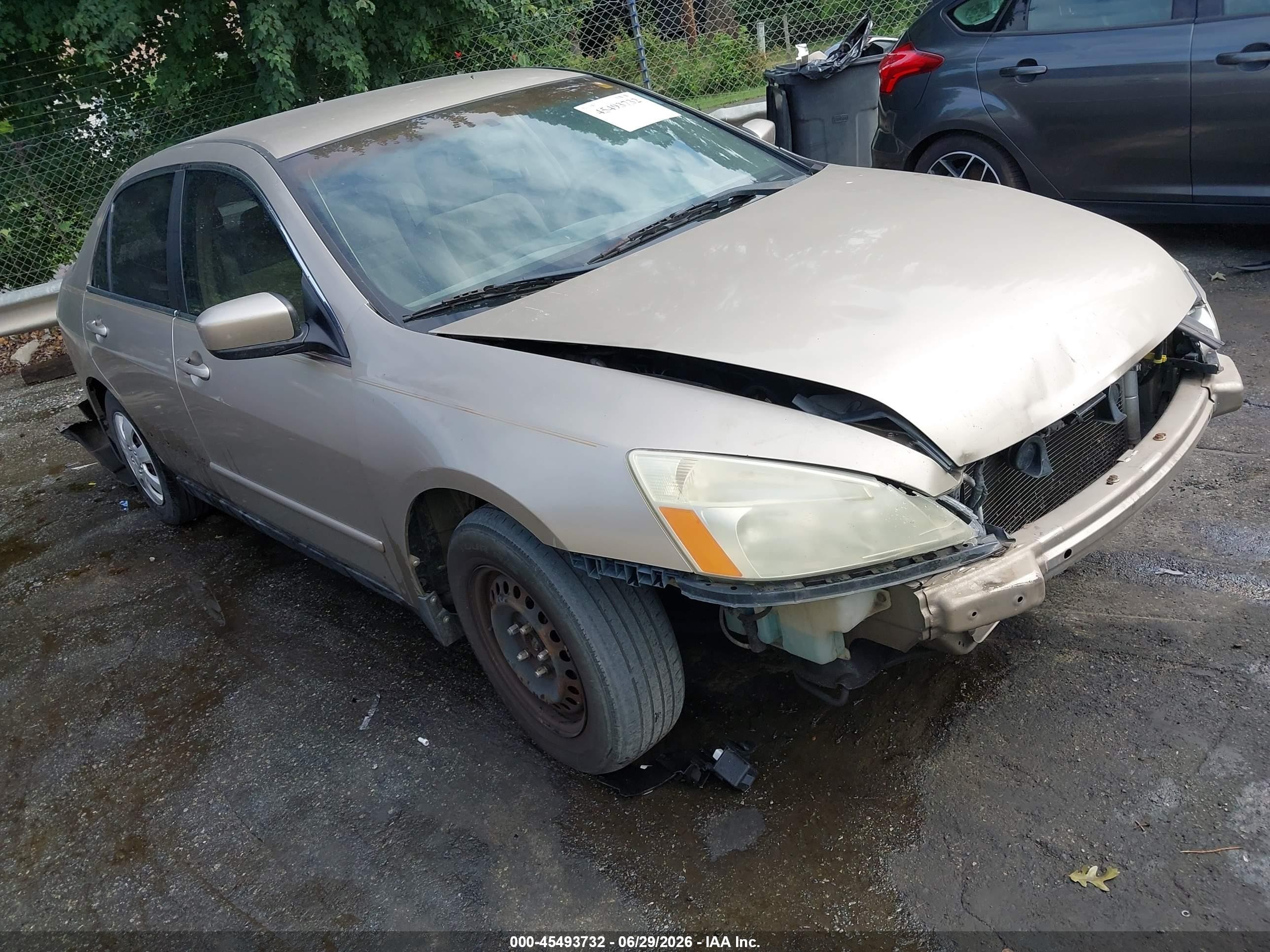 2003 Honda Accord 2.4 Lx Beige vin: 1HGCM56373A031522