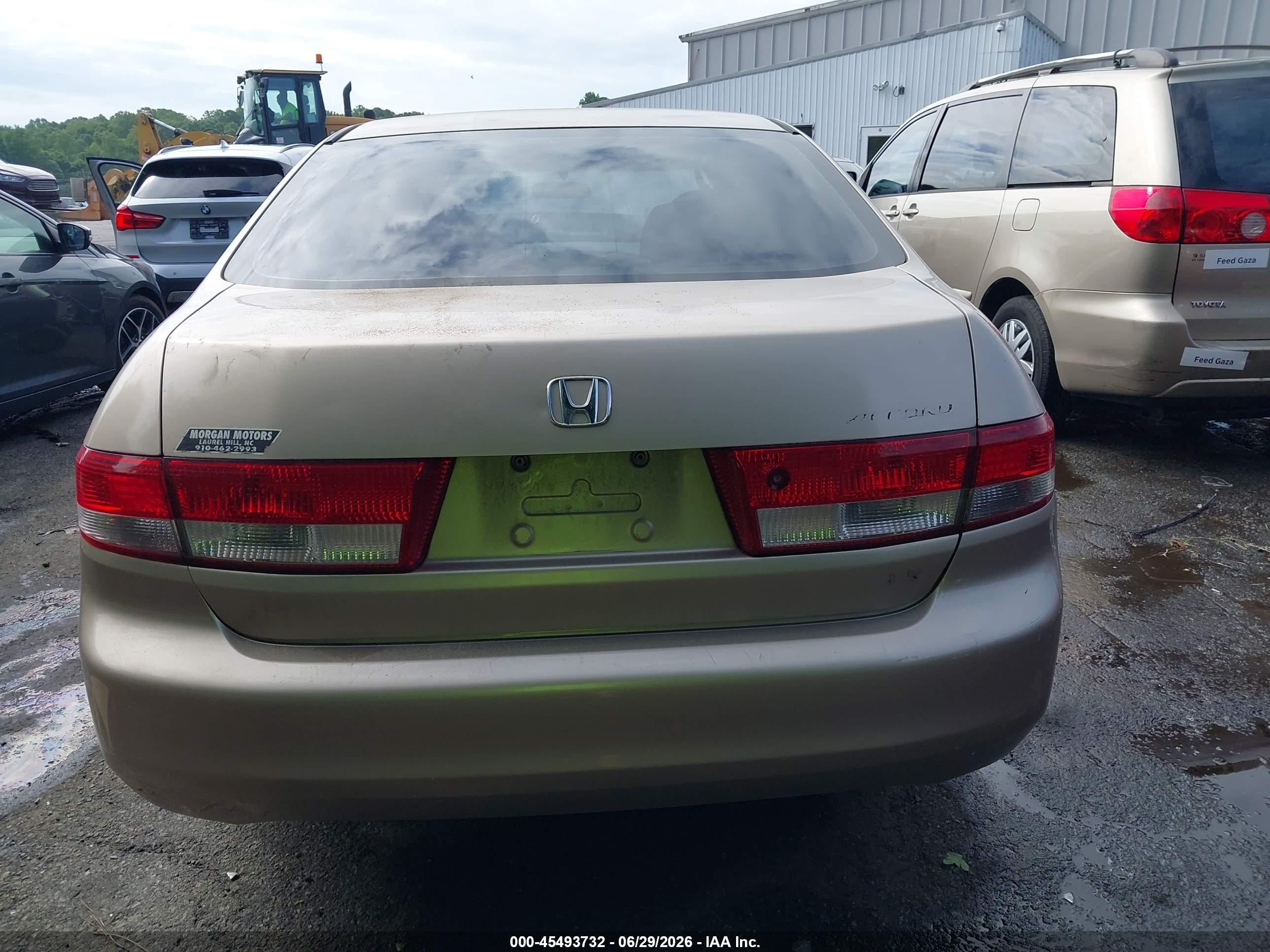 2003 Honda Accord 2.4 Lx Beige vin: 1HGCM56373A031522