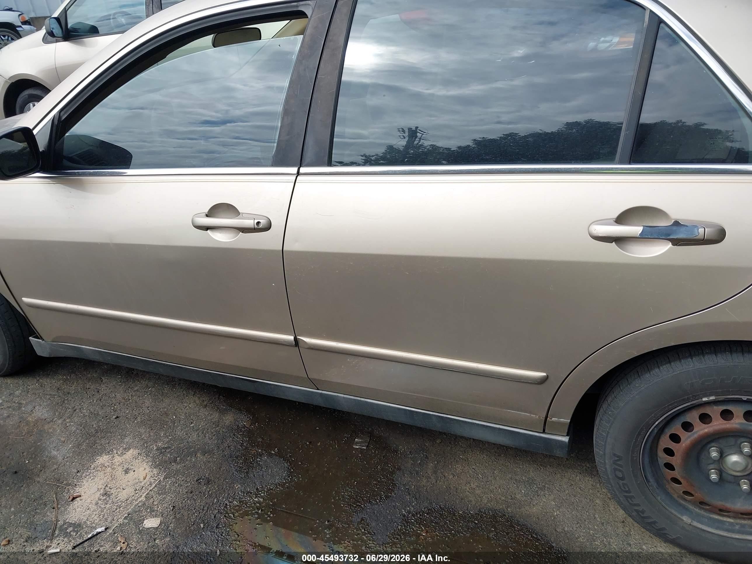 2003 Honda Accord 2.4 Lx Beige vin: 1HGCM56373A031522