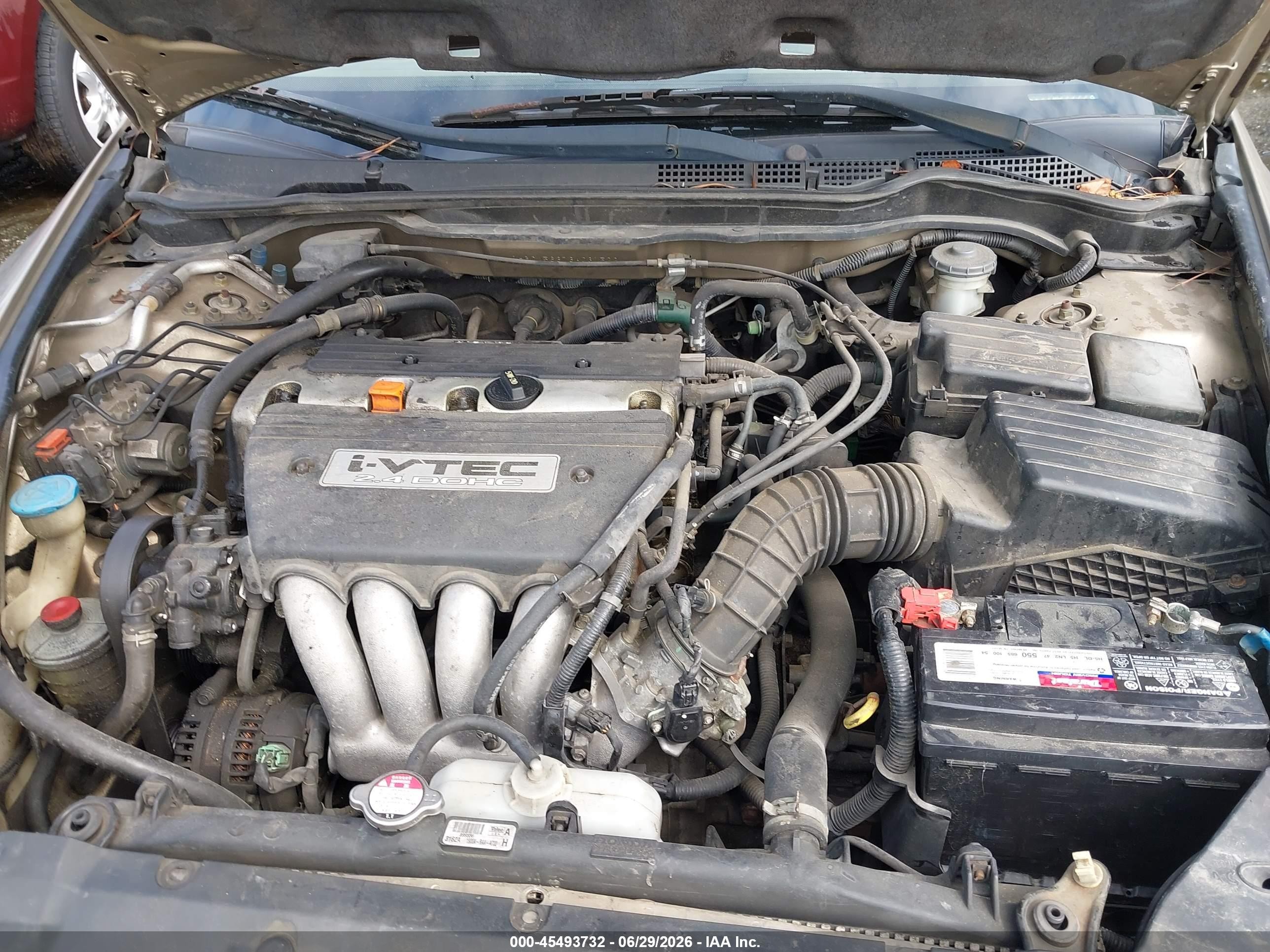 2003 Honda Accord 2.4 Lx Beige vin: 1HGCM56373A031522