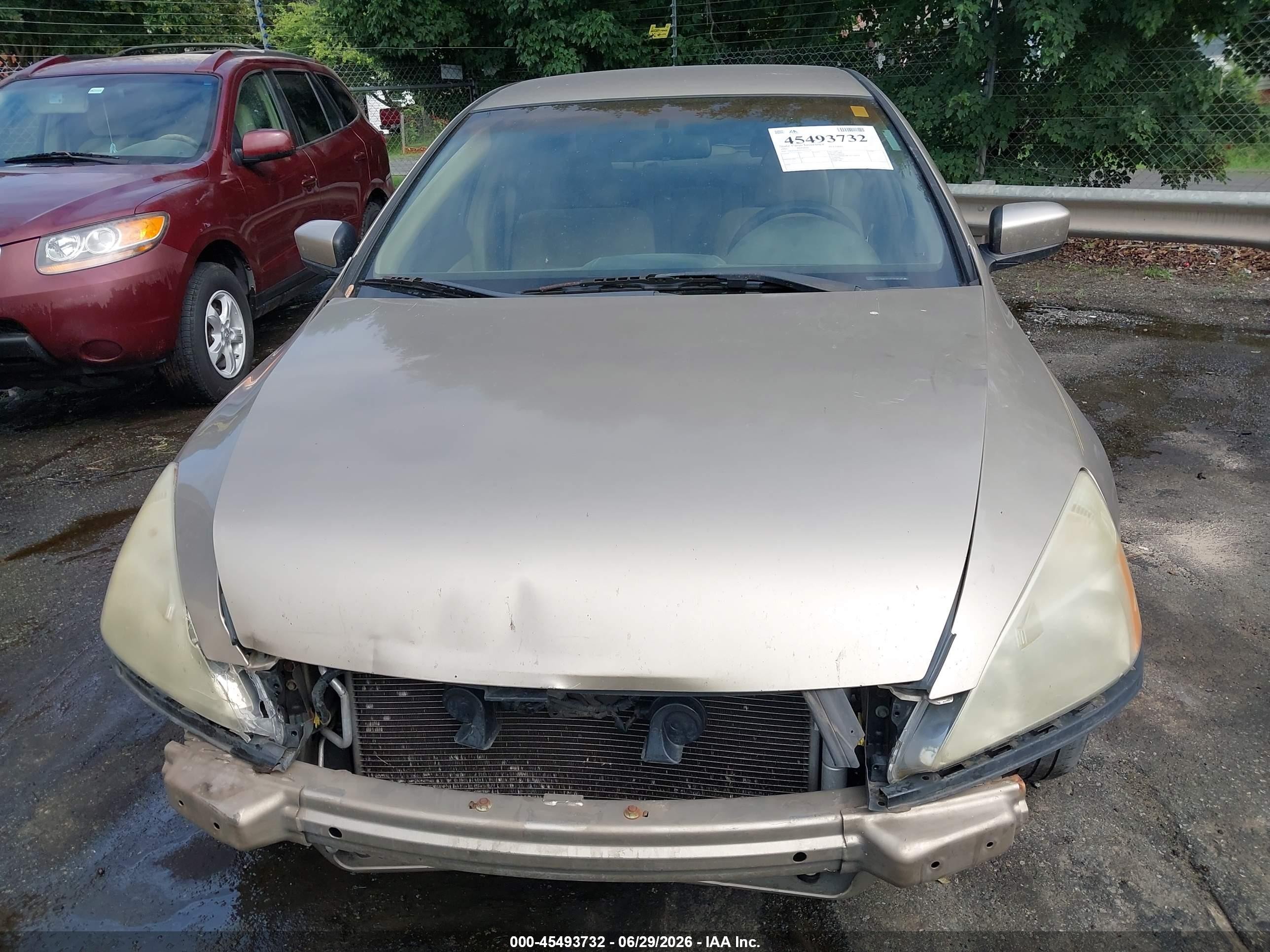 2003 Honda Accord 2.4 Lx Beige vin: 1HGCM56373A031522