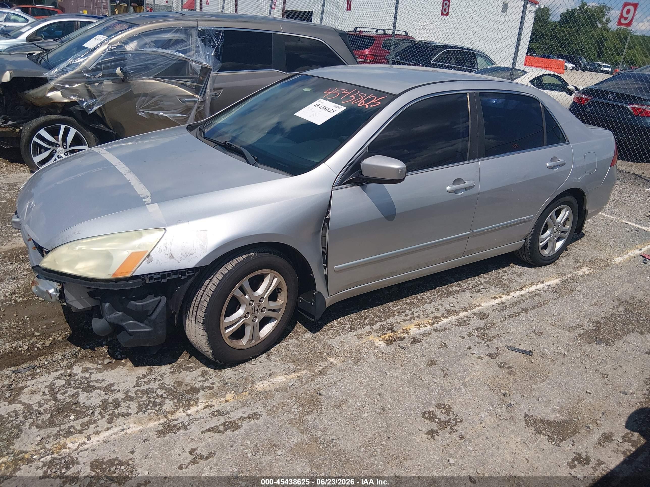2006 Honda Accord 2.4 Se Silver vin: 1HGCM56376A033842