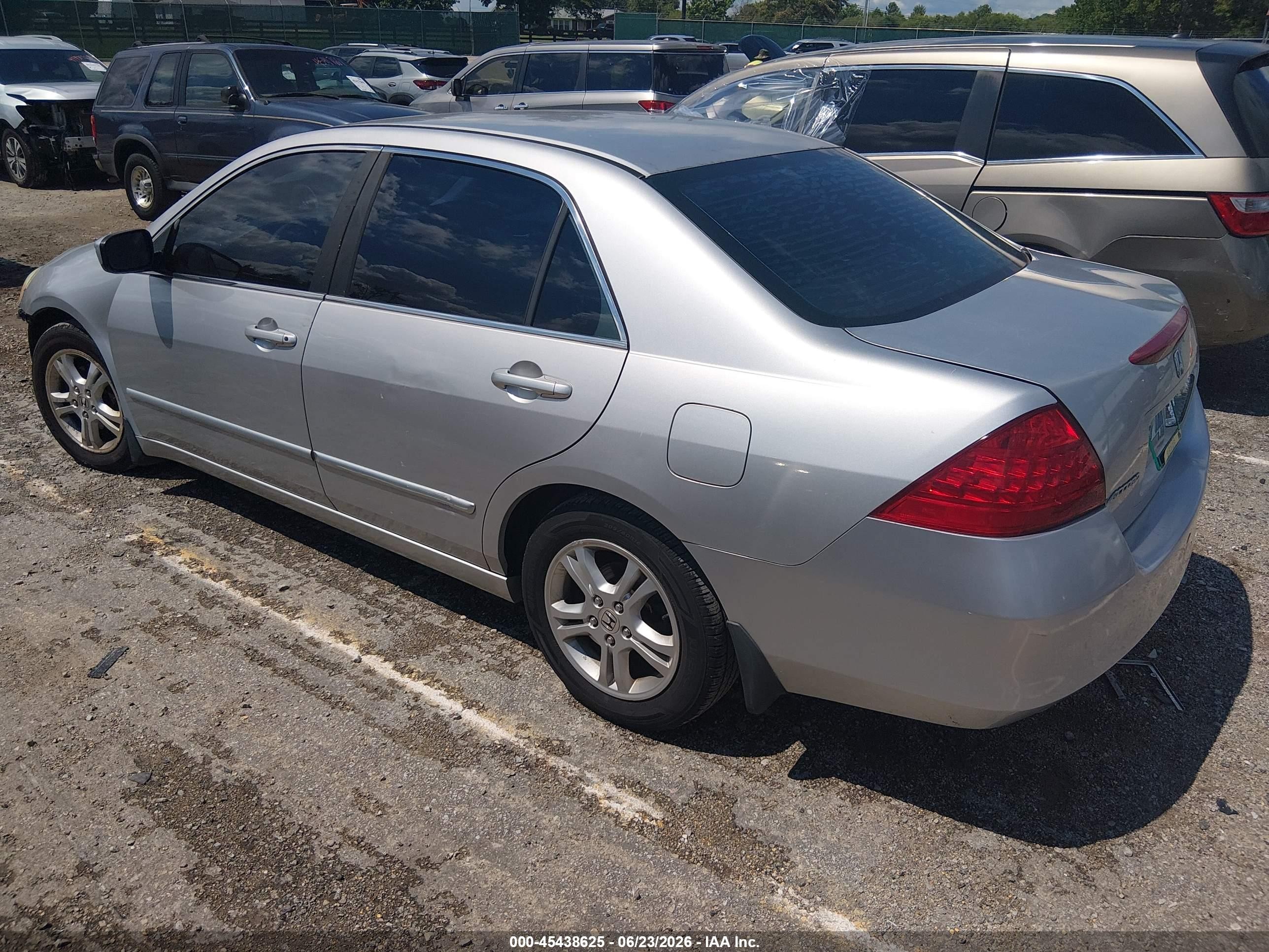 2006 Honda Accord 2.4 Se Silver vin: 1HGCM56376A033842