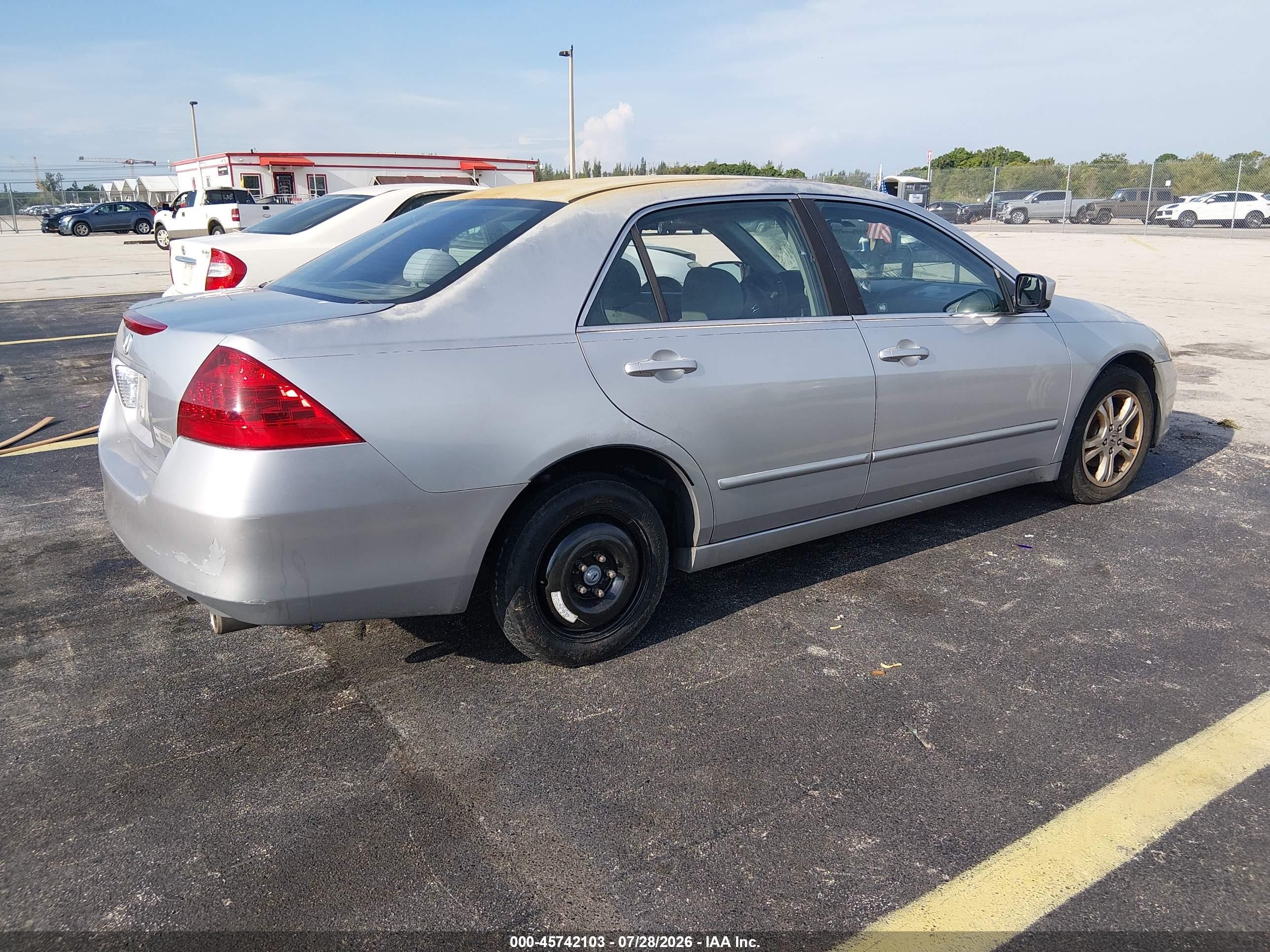 2006 Honda Accord 2.4 Se Silver vin: 1HGCM56376A076061