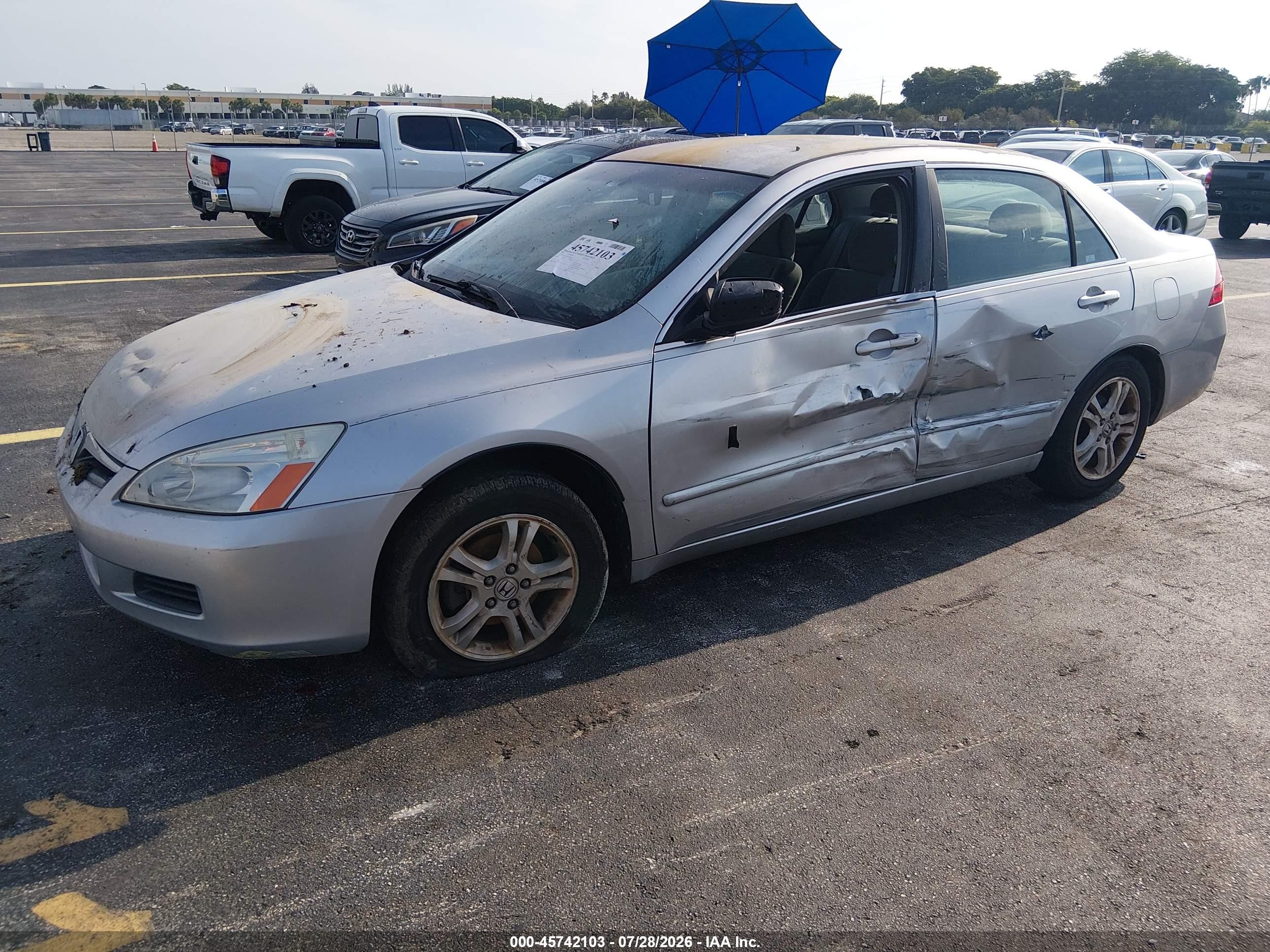 2006 Honda Accord 2.4 Se Silver vin: 1HGCM56376A076061