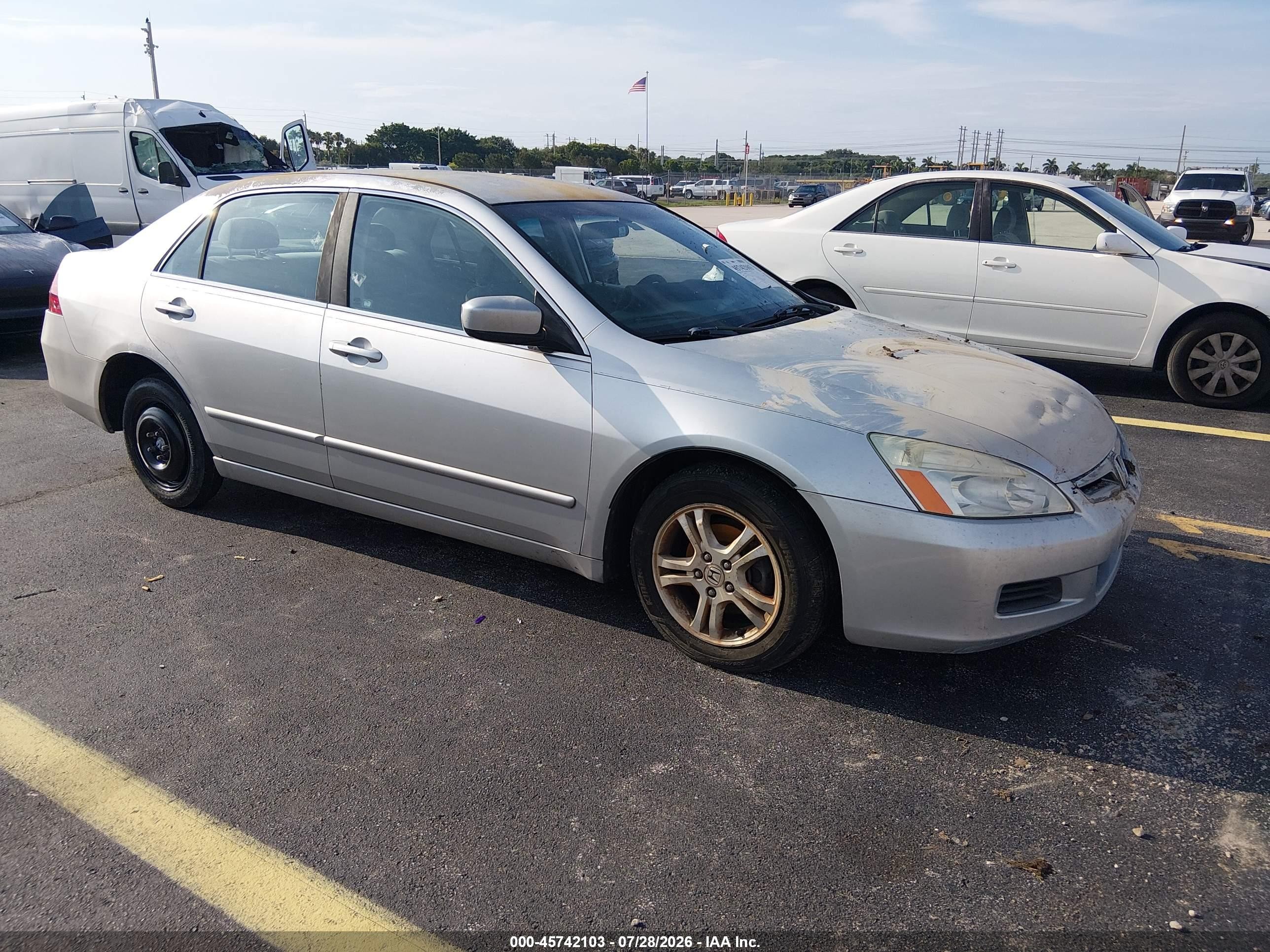 2006 Honda Accord 2.4 Se Silver vin: 1HGCM56376A076061