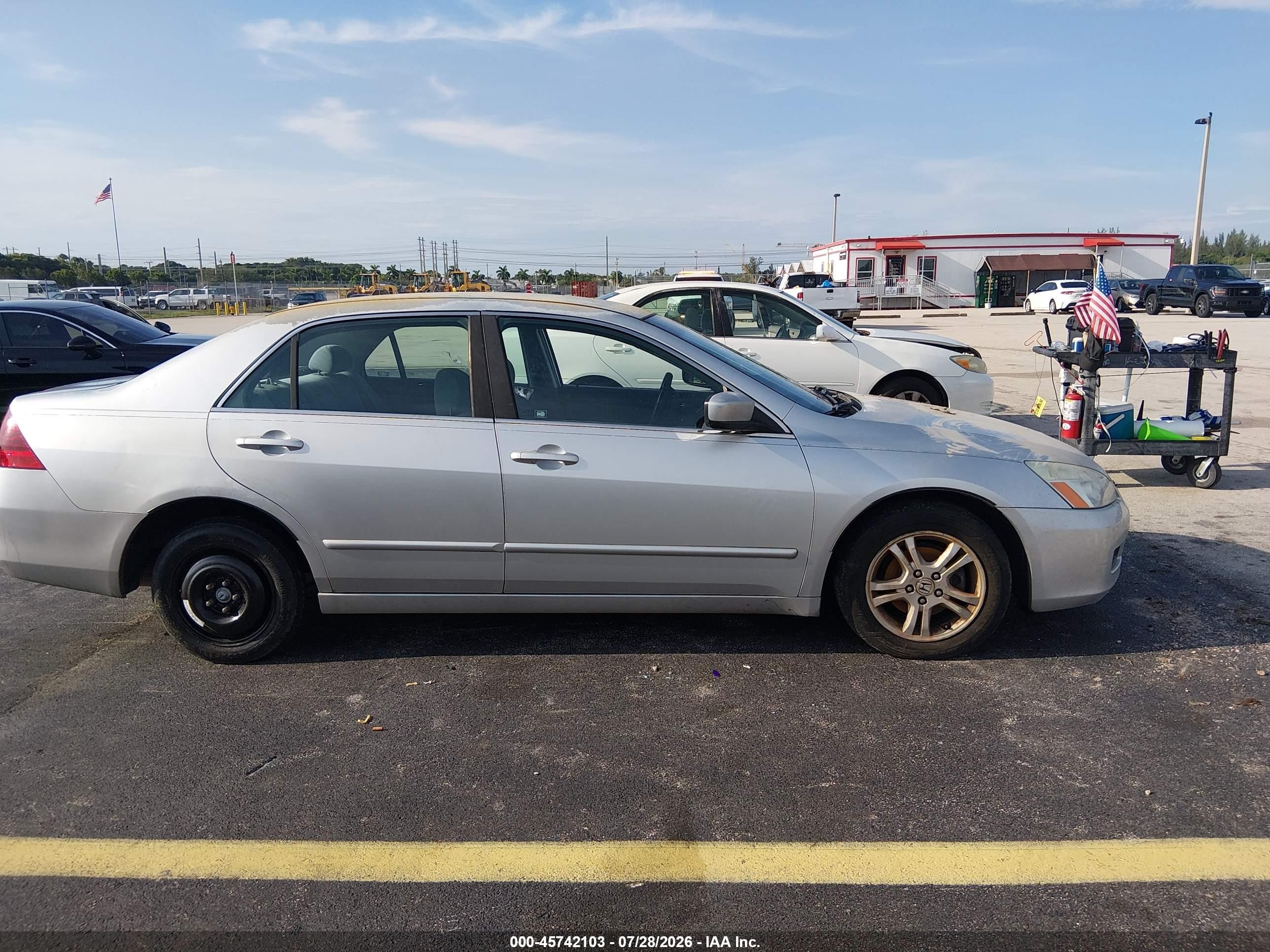 2006 Honda Accord 2.4 Se Silver vin: 1HGCM56376A076061