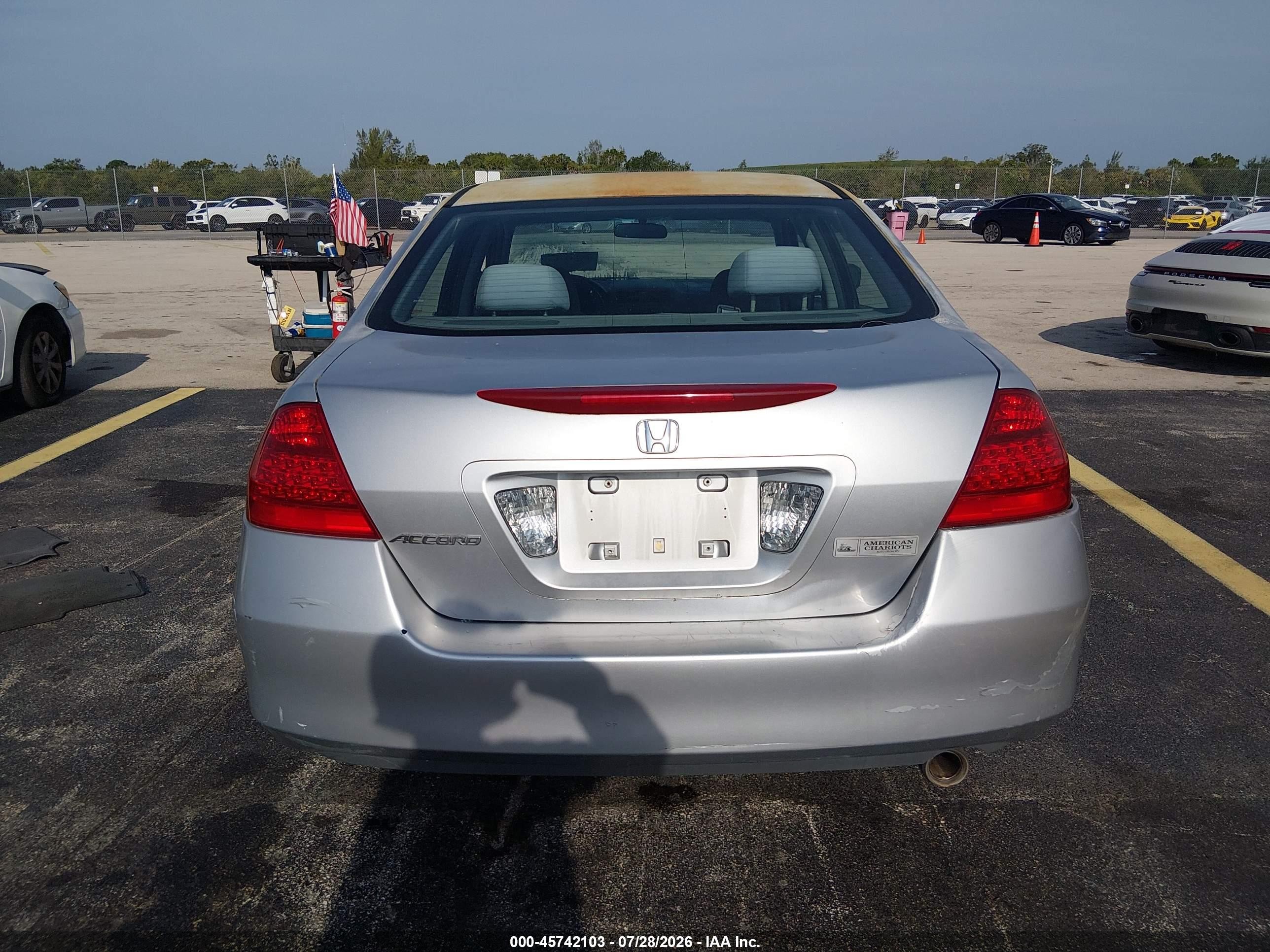 2006 Honda Accord 2.4 Se Silver vin: 1HGCM56376A076061