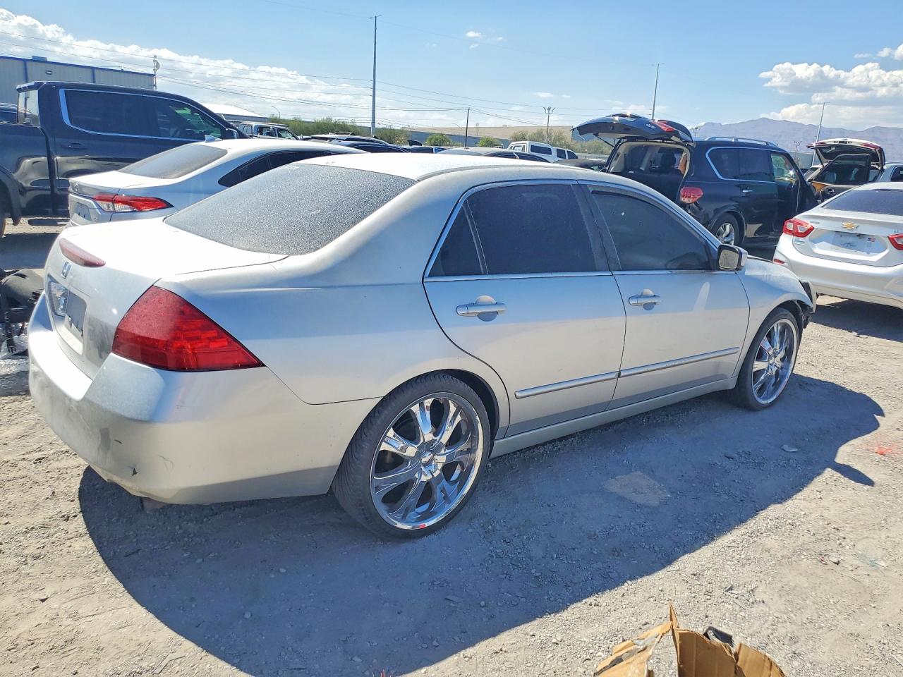 2006 Honda Accord Se Silver vin: 1HGCM56376A125274